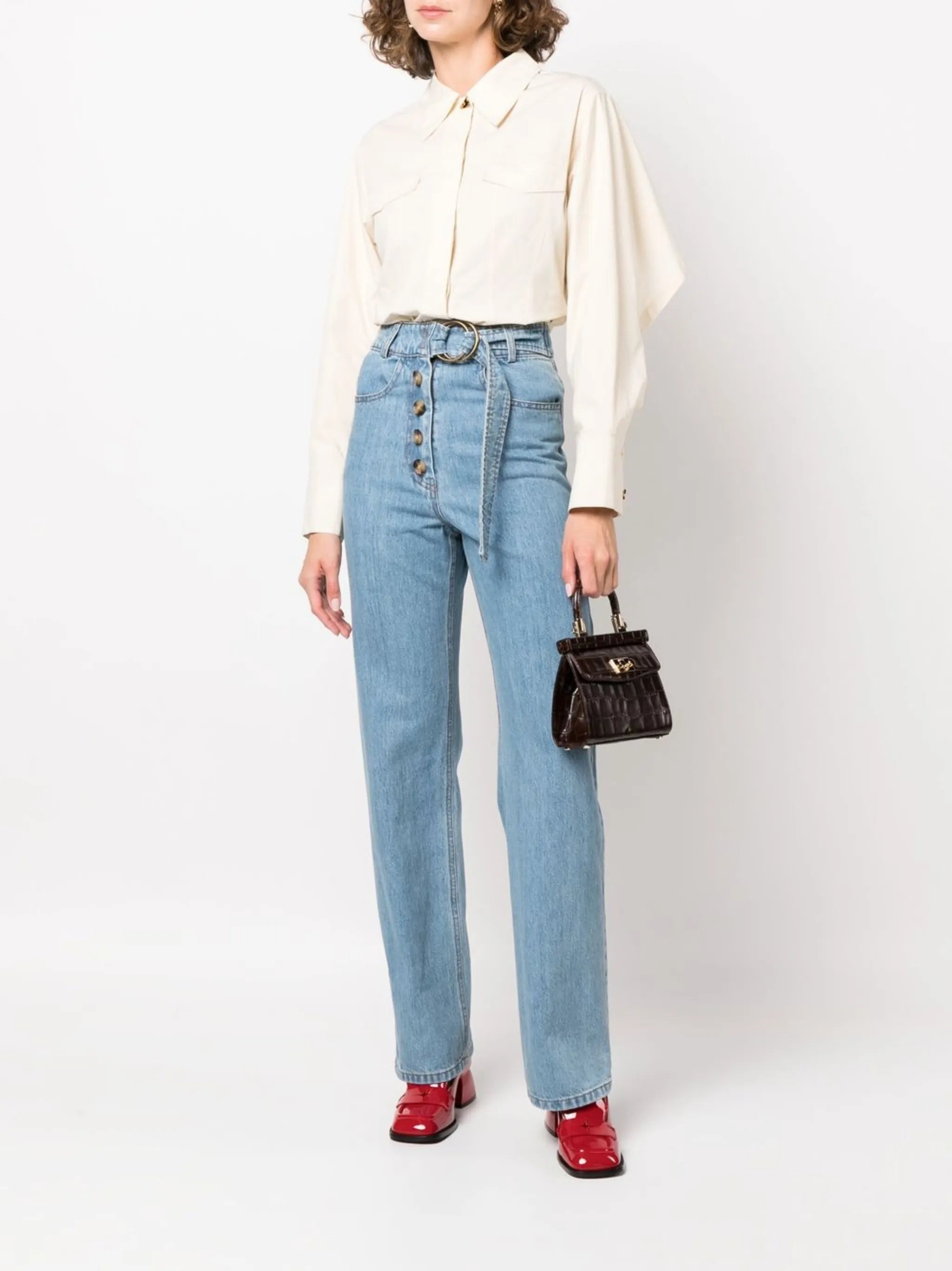 Emily high-rise wide-leg jeans