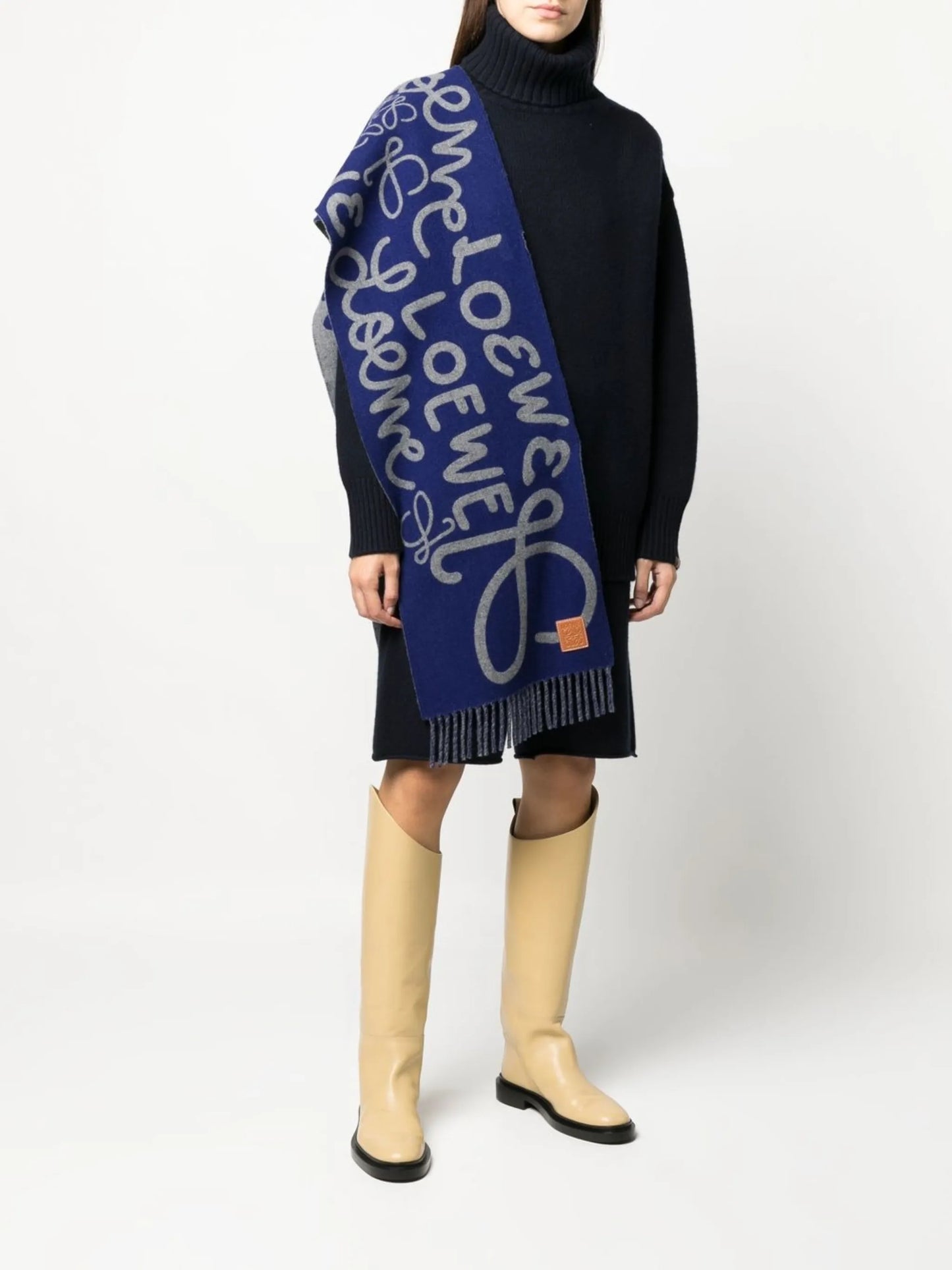 all-over logo-print scarf