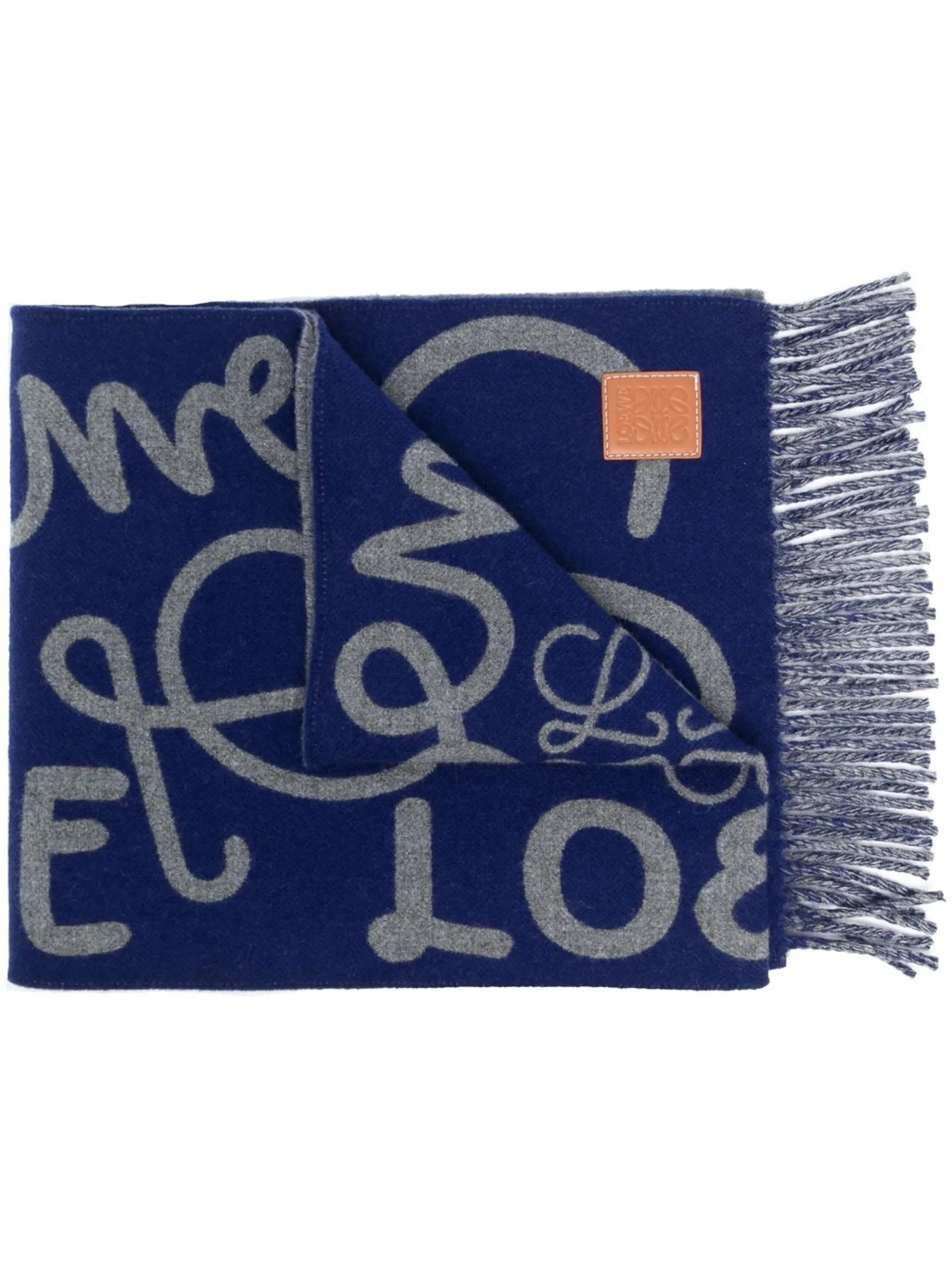 all-over logo-print scarf