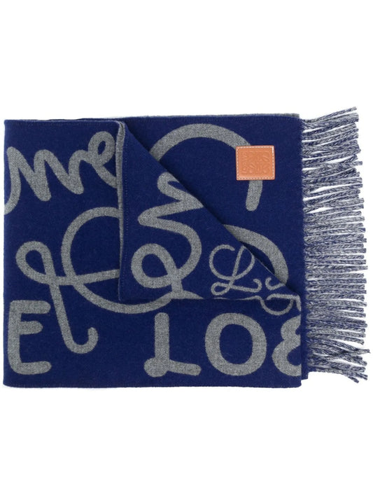 all-over logo-print scarf