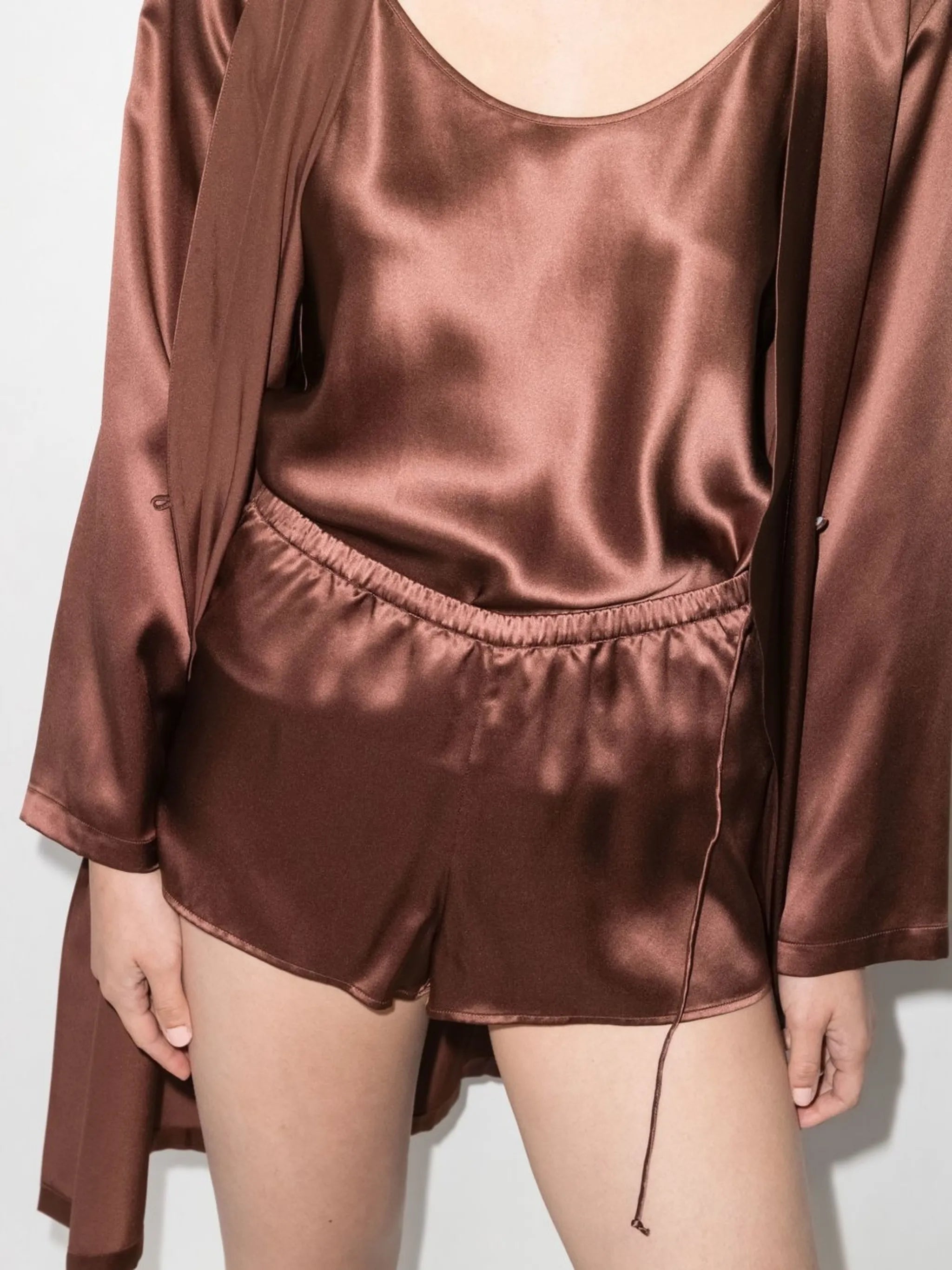 silk pajama shorts