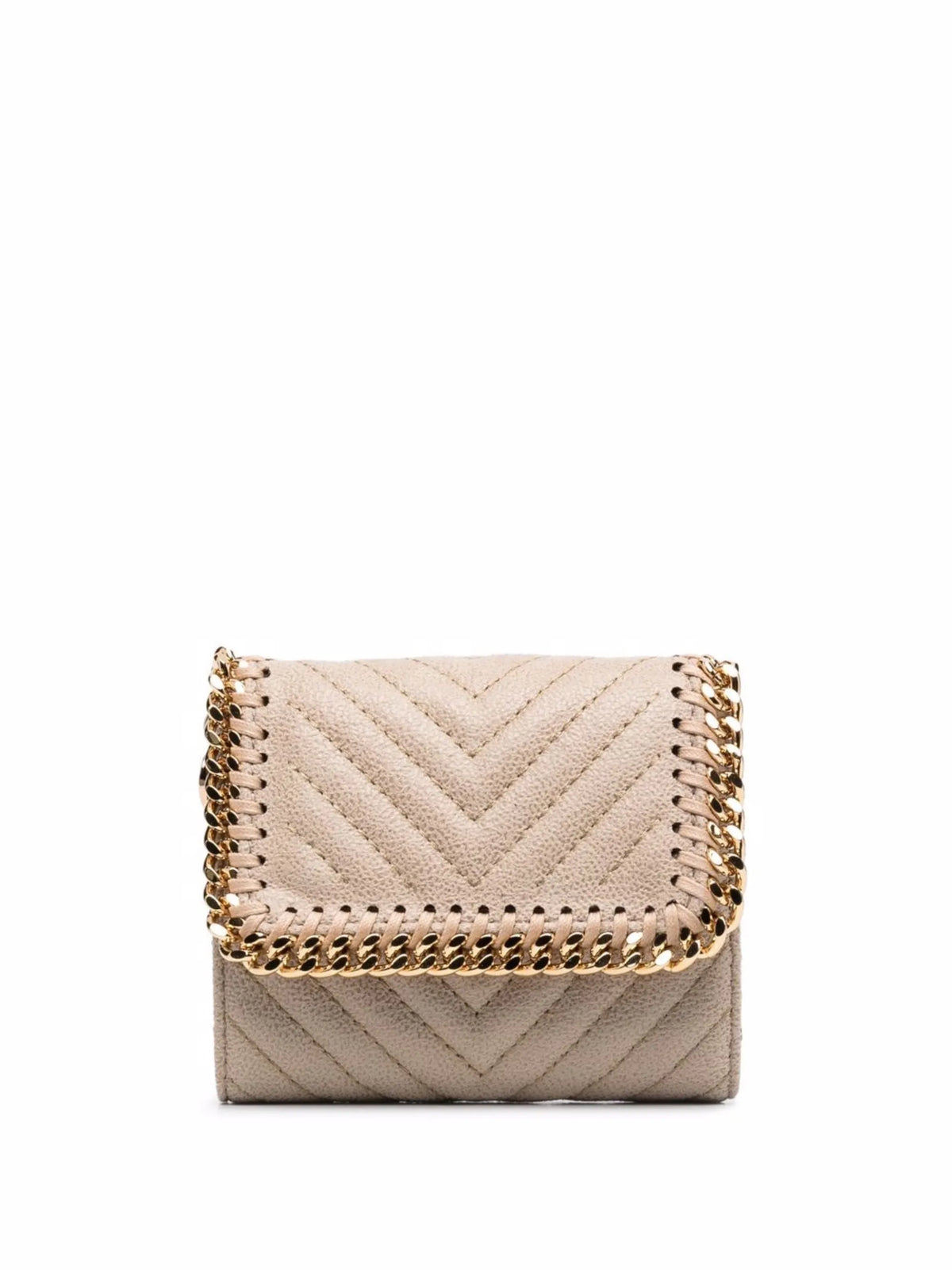 Falabella chevron-quilted wallet