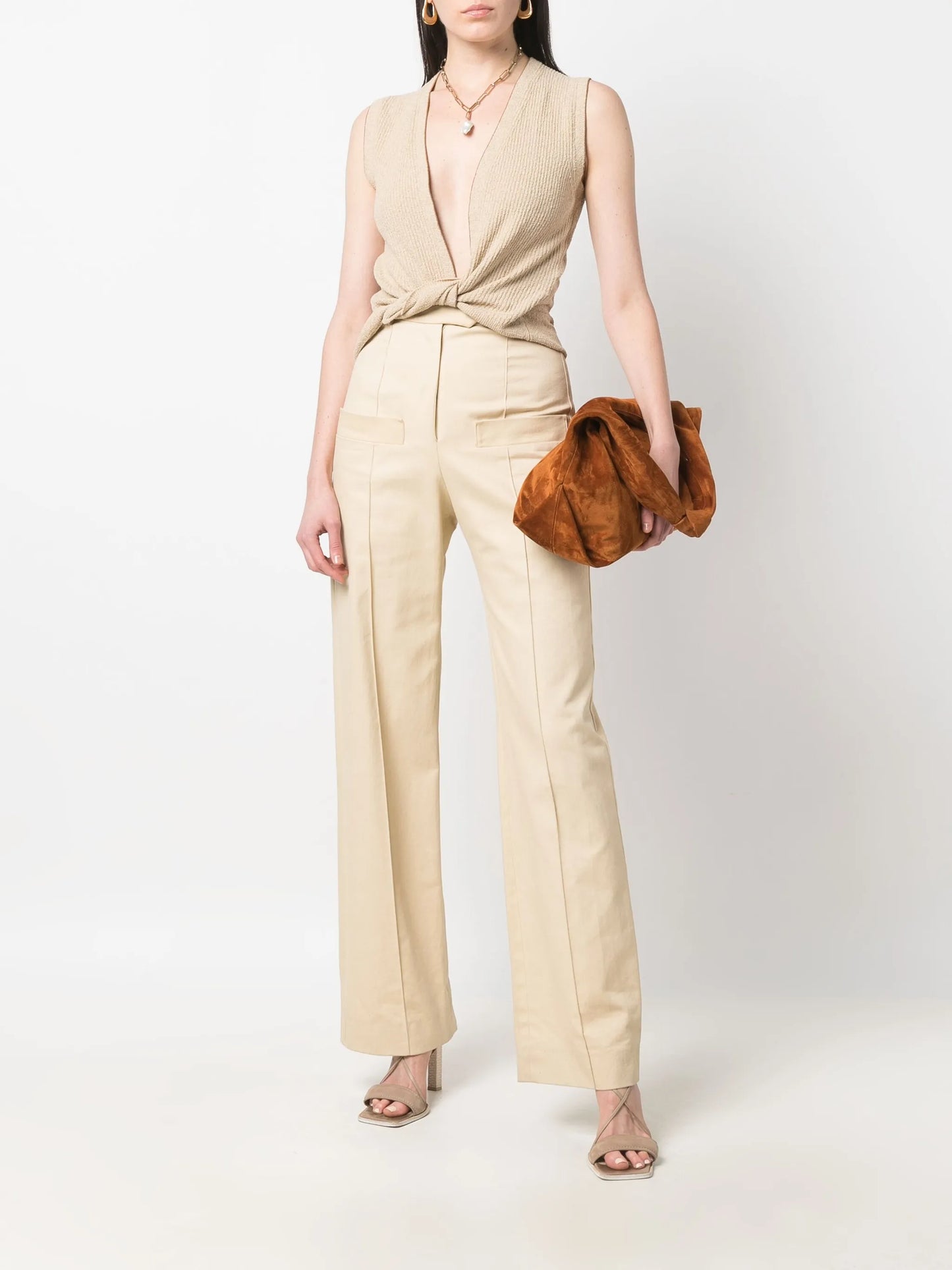 Le Haut Noue twist-front top