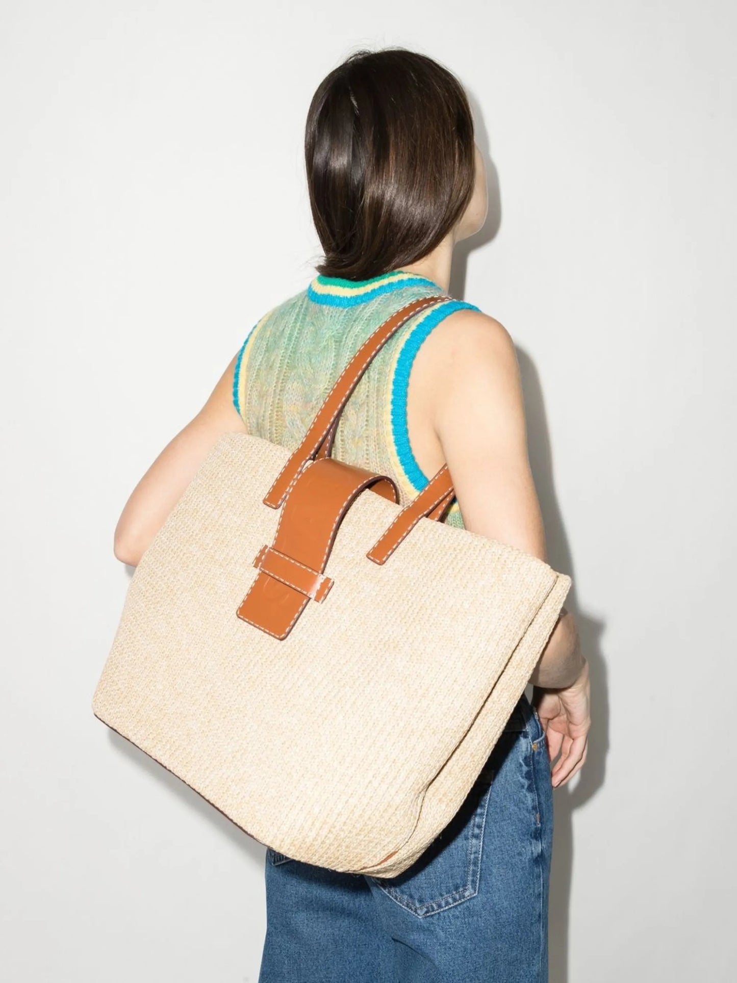 Mercato raffia tote bag