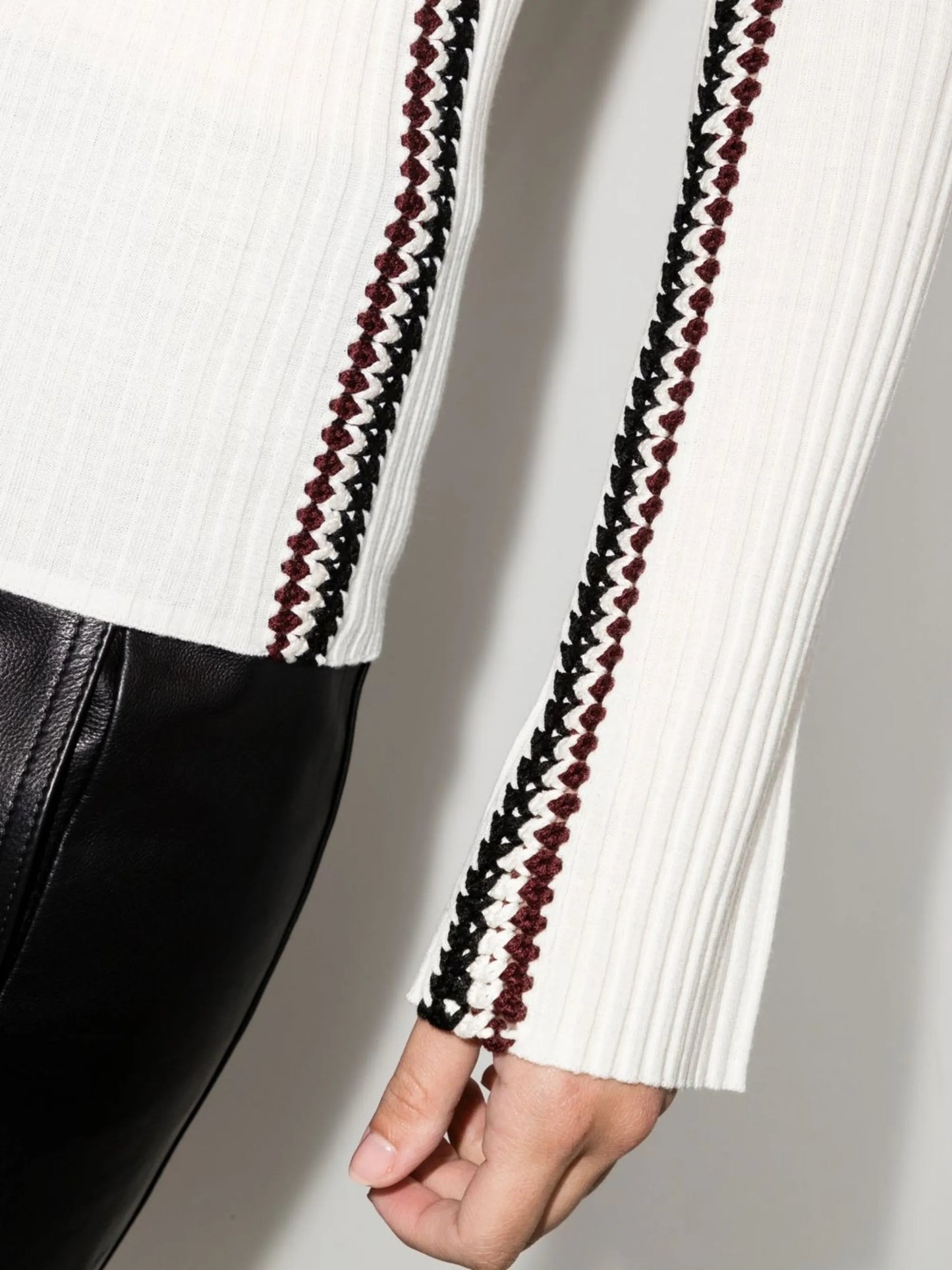 crochet-trim jumper