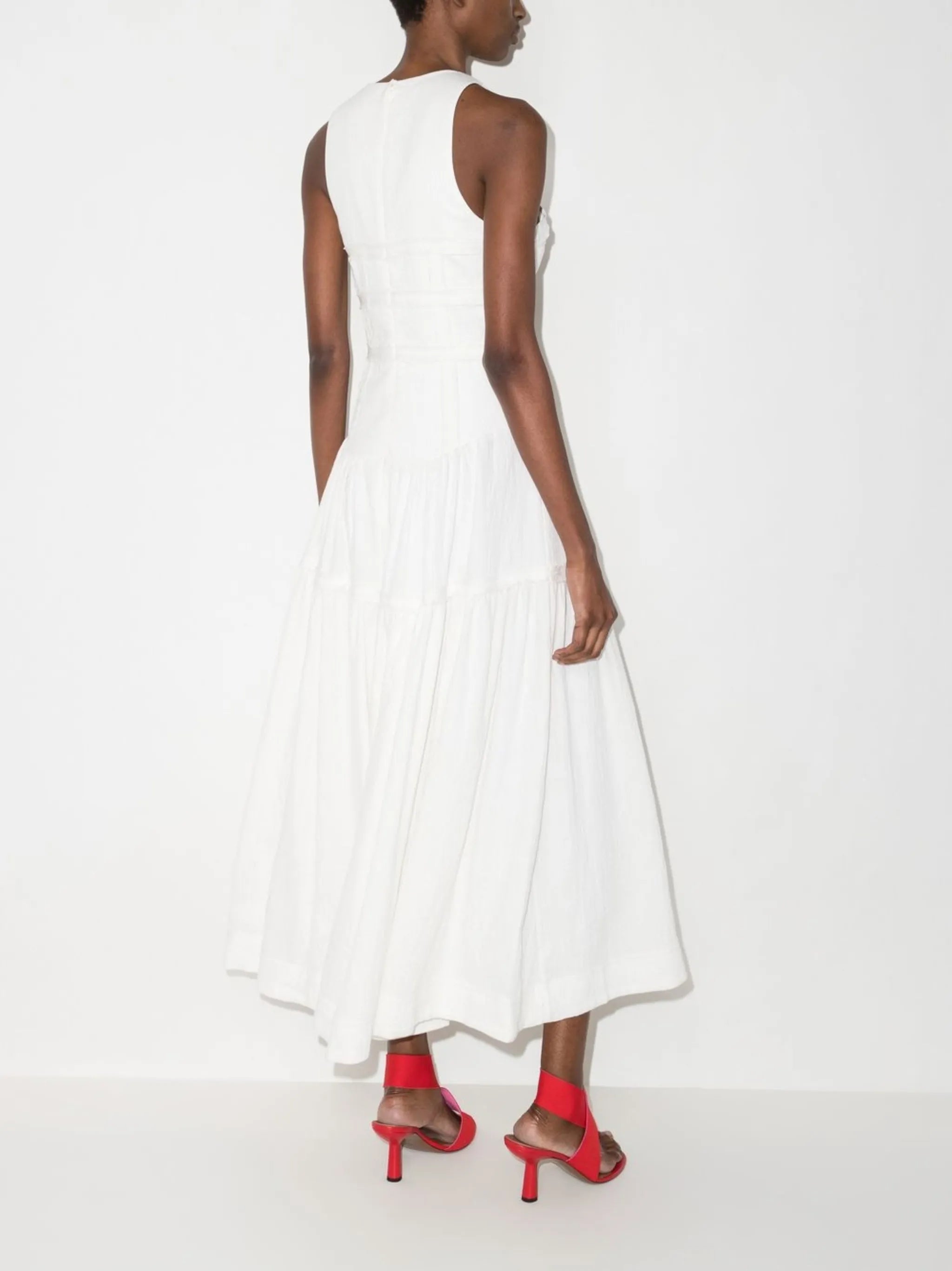 boned-bodice sleeveless dress