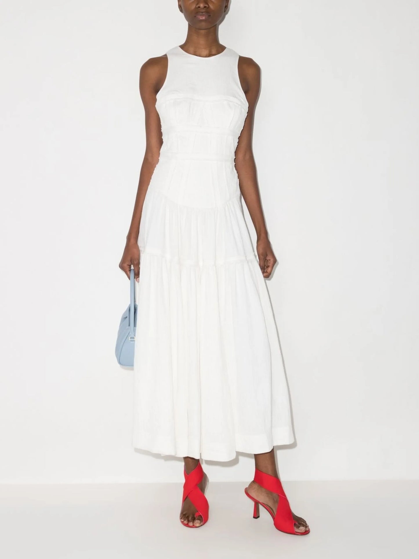 boned-bodice sleeveless dress