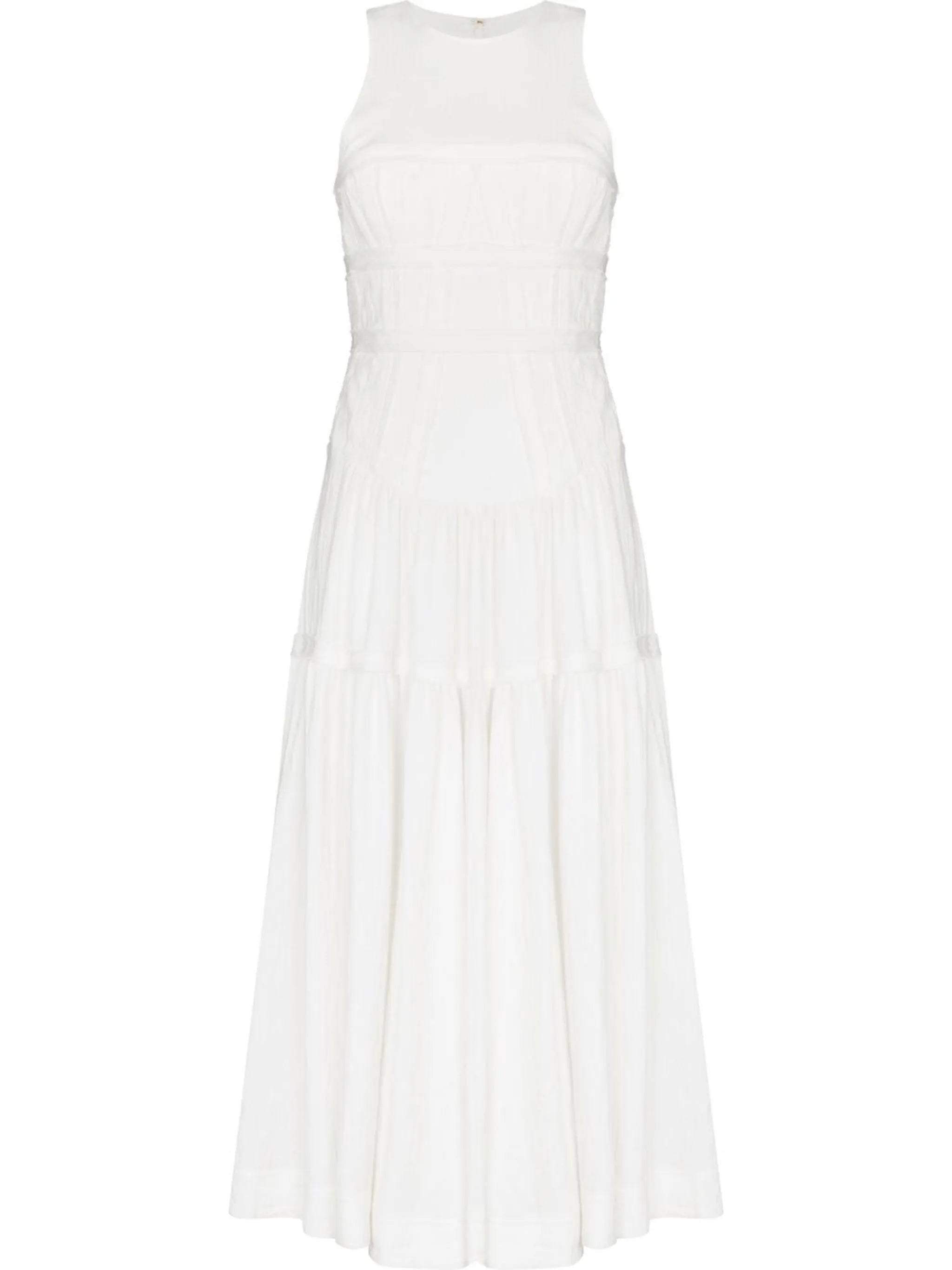 boned-bodice sleeveless dress