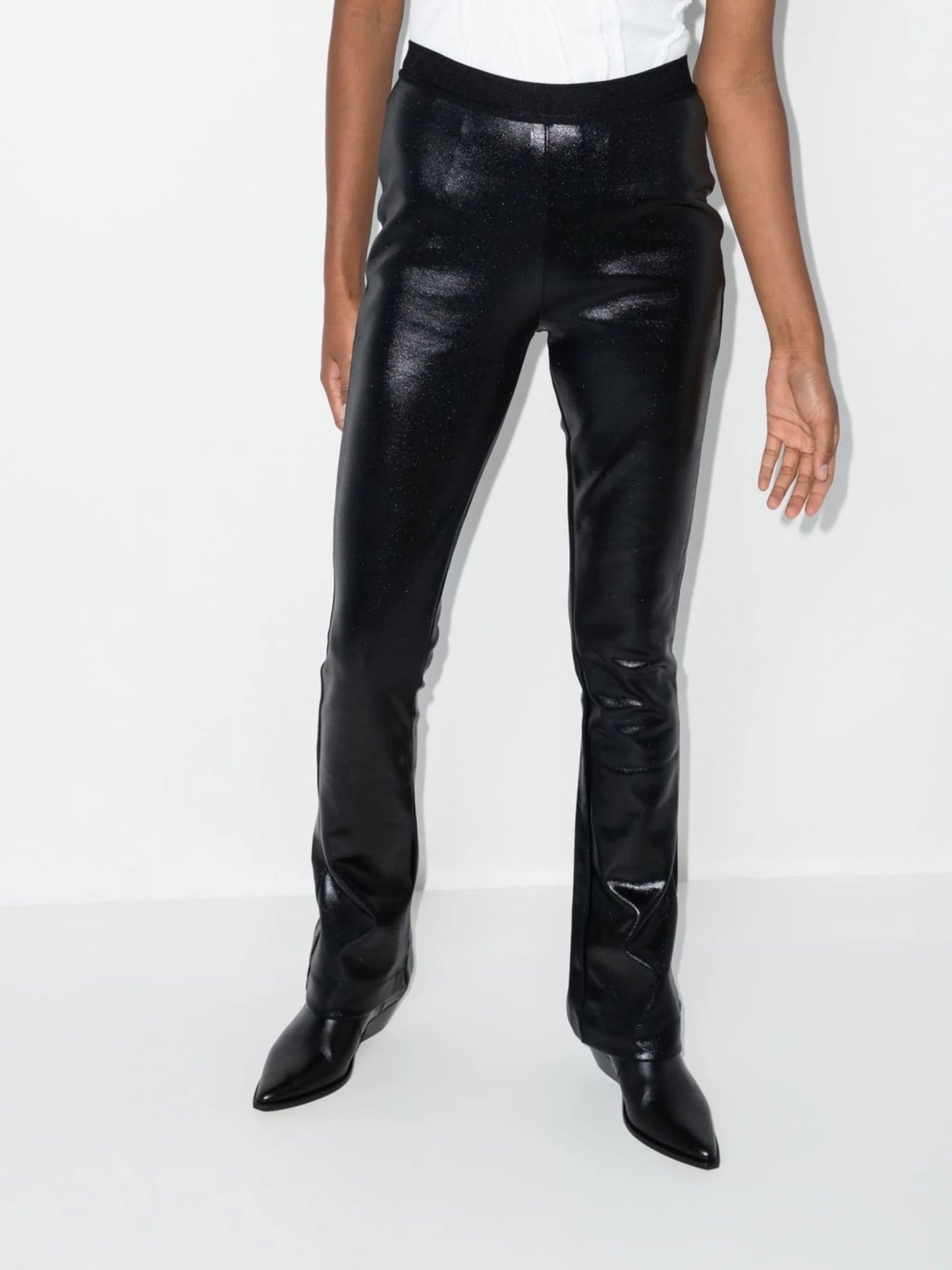 Lais Coated flared leggings