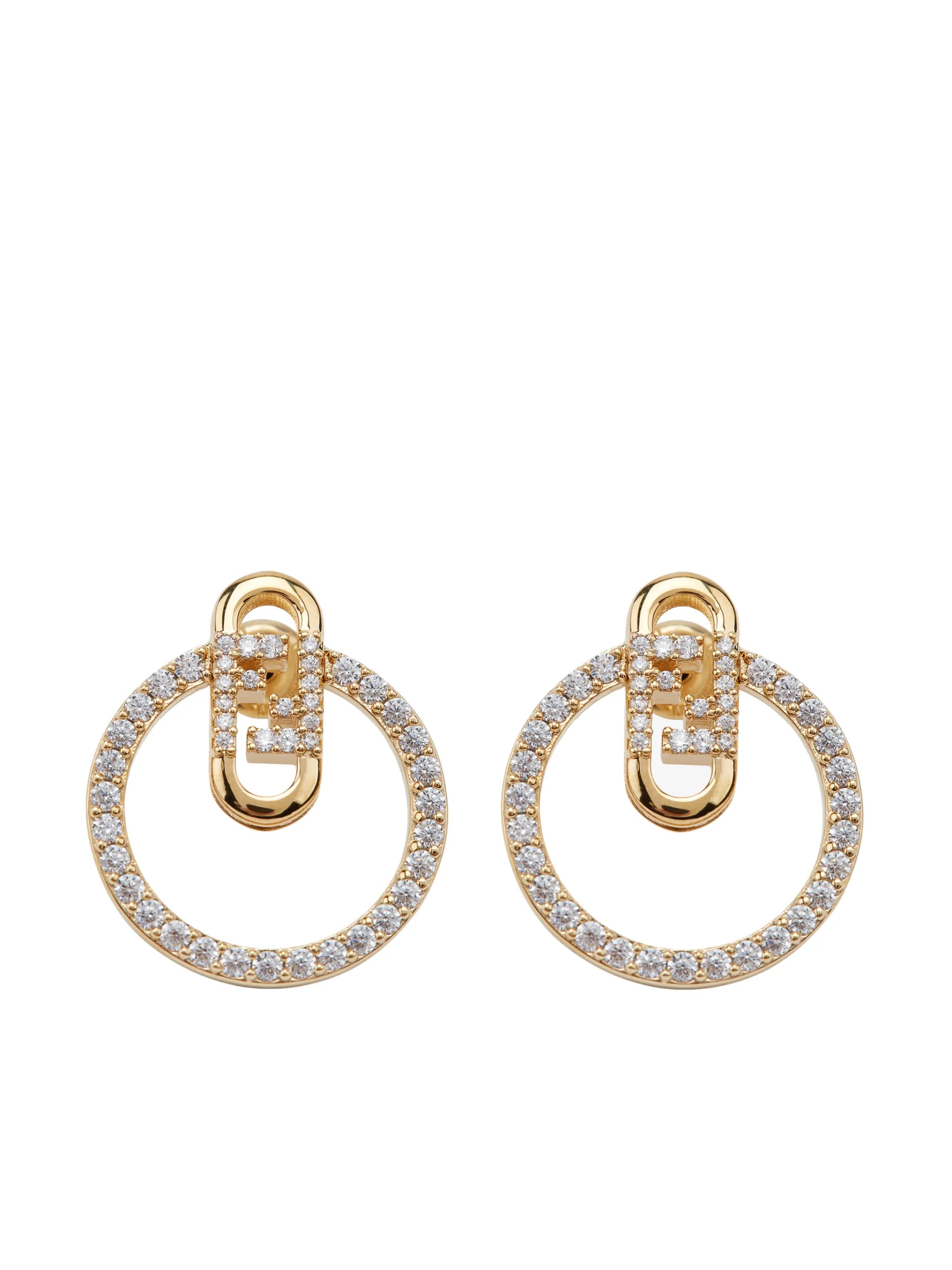 crystal-embellished hoop earrings