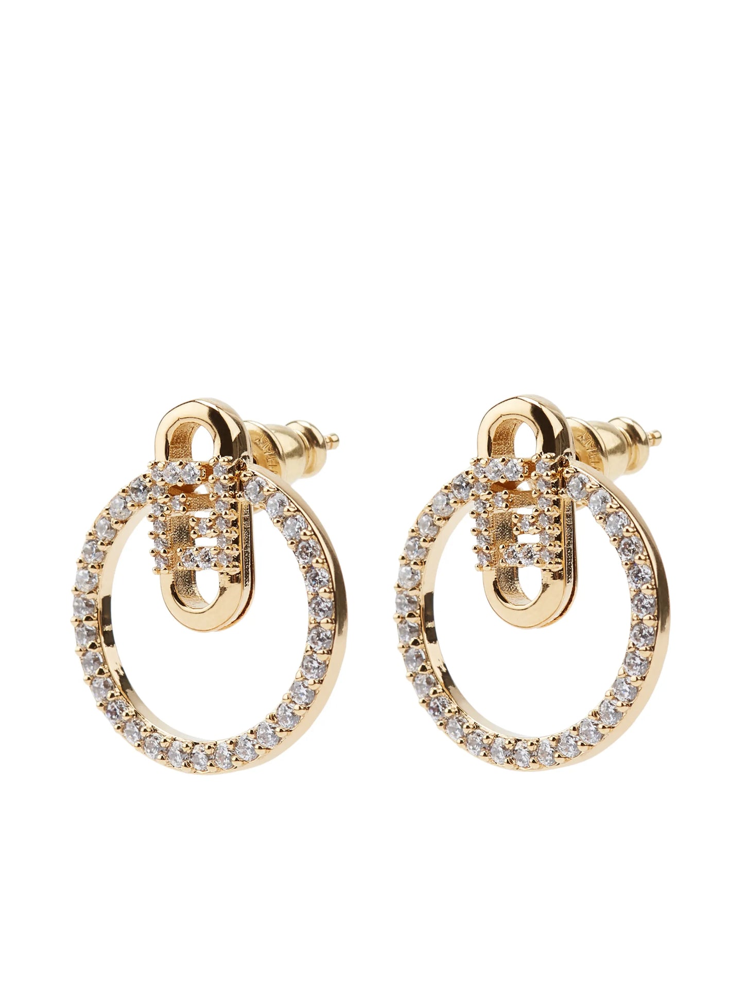 crystal-embellished hoop earrings