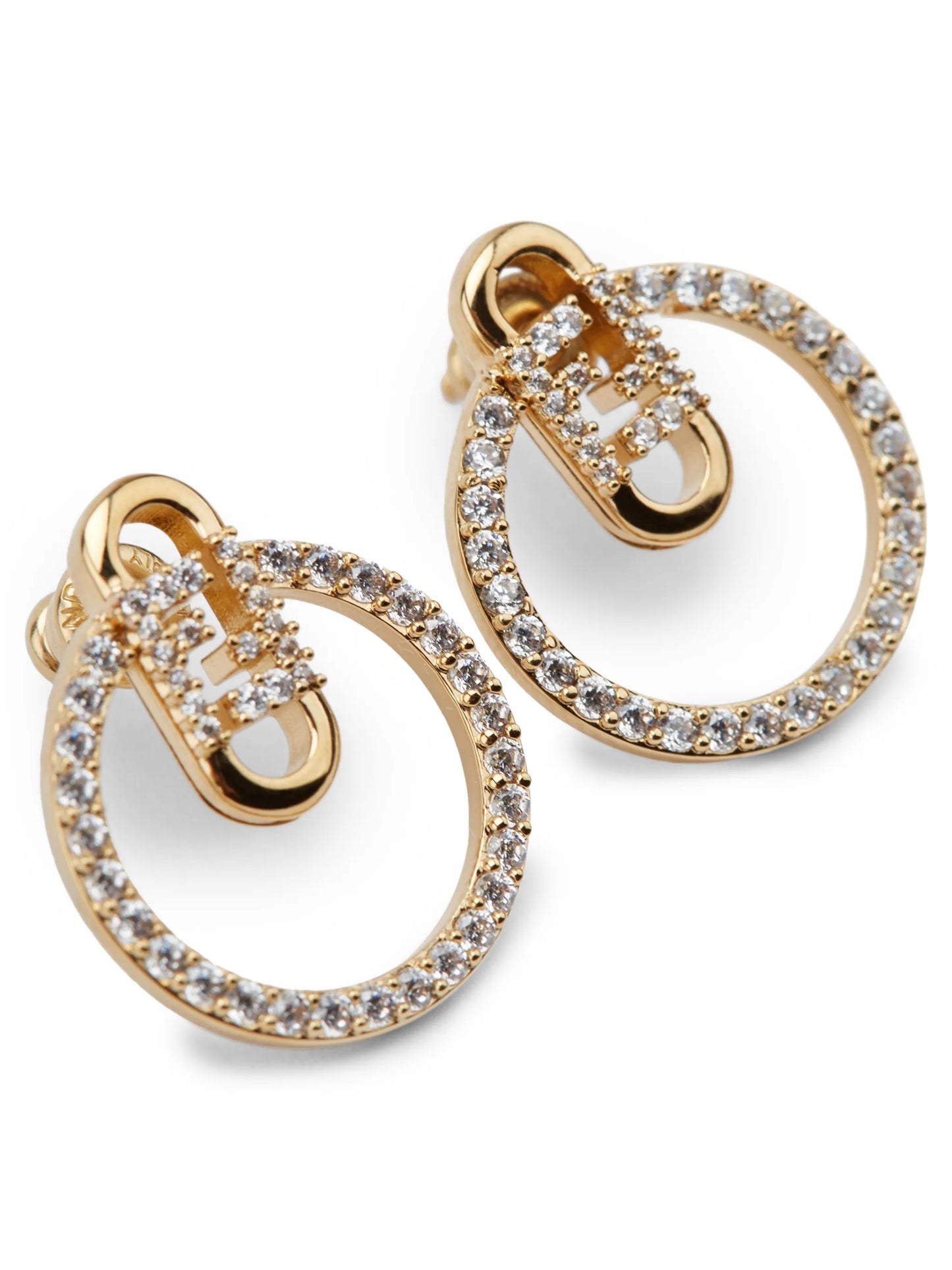 crystal-embellished hoop earrings