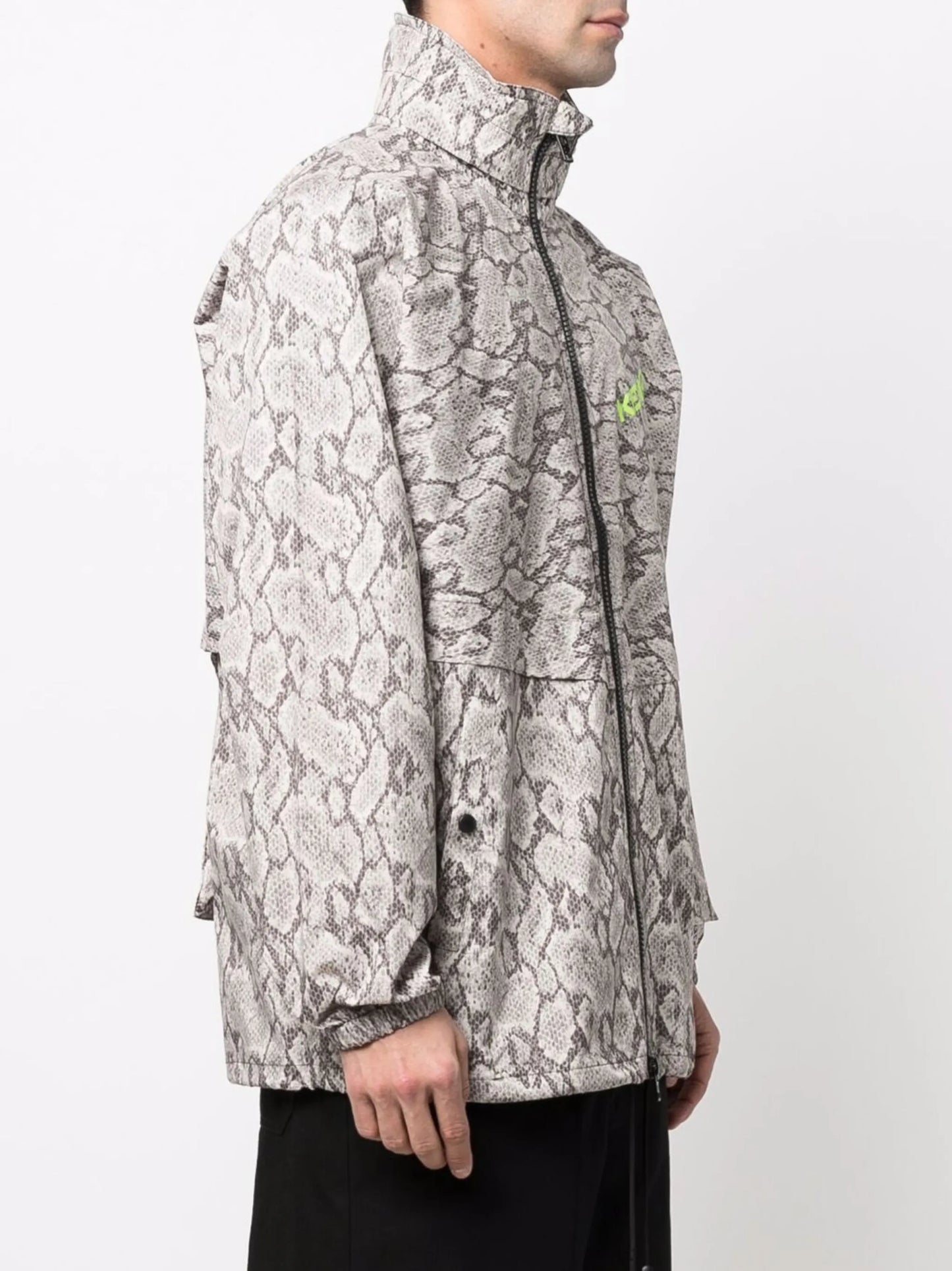 snakeskin print lightweight jacket