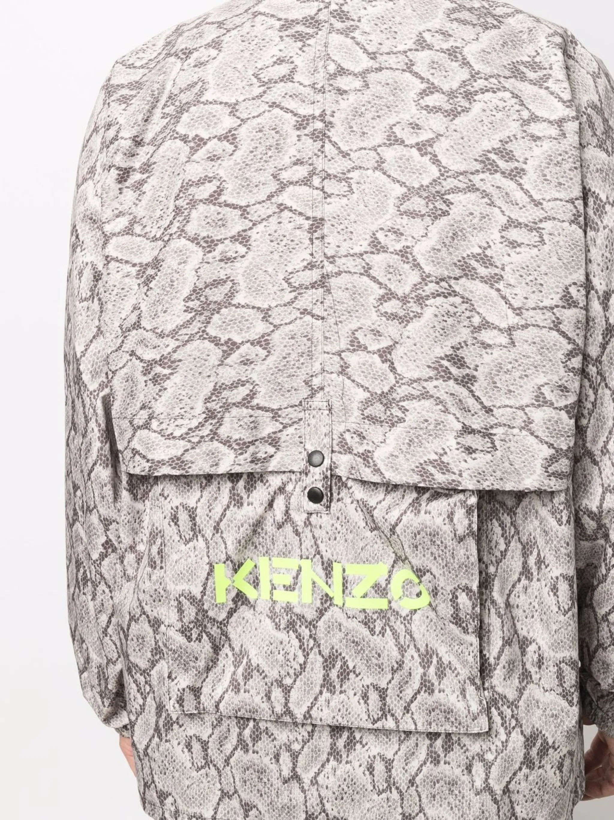 snakeskin print lightweight jacket