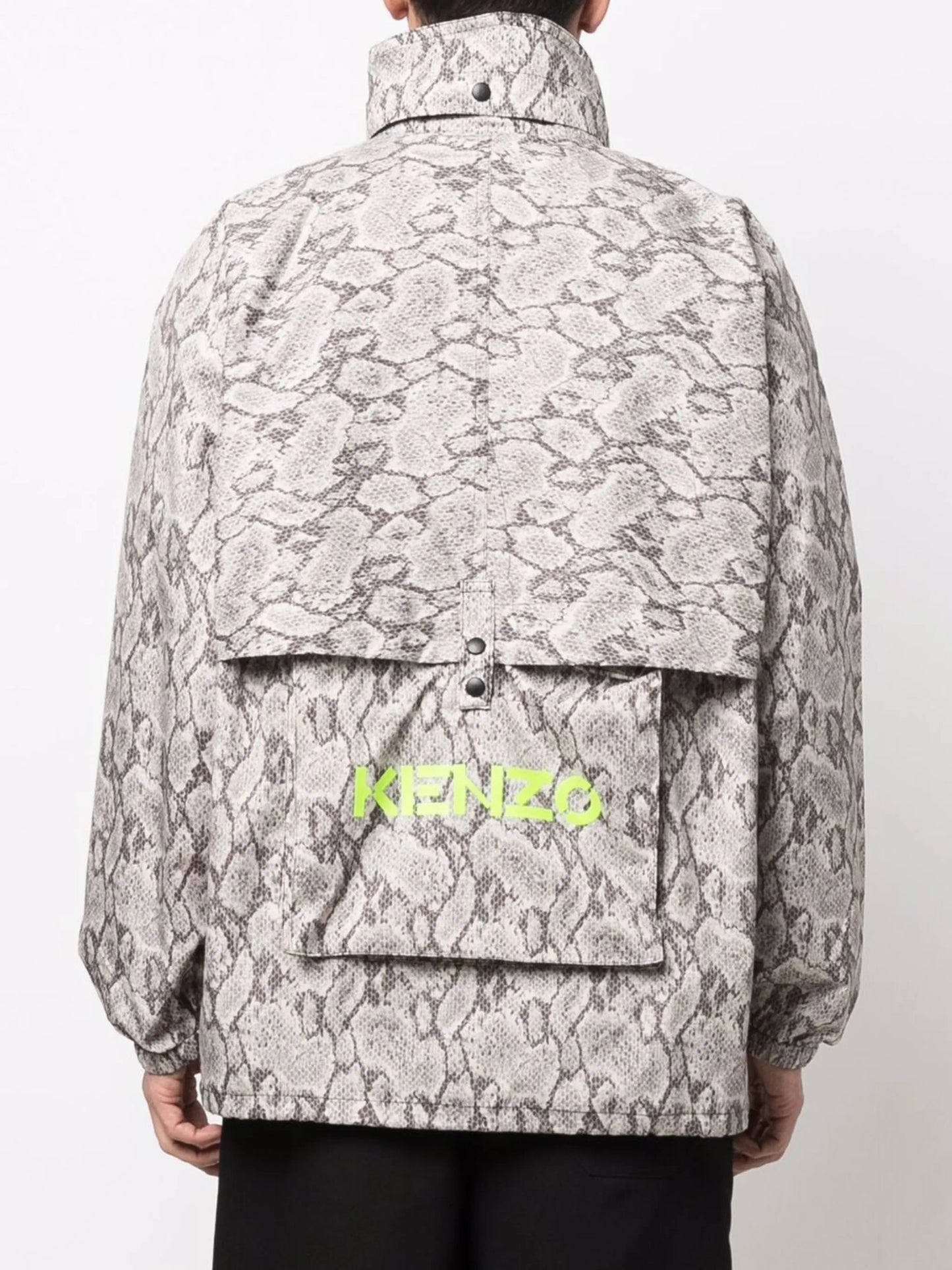 snakeskin print lightweight jacket