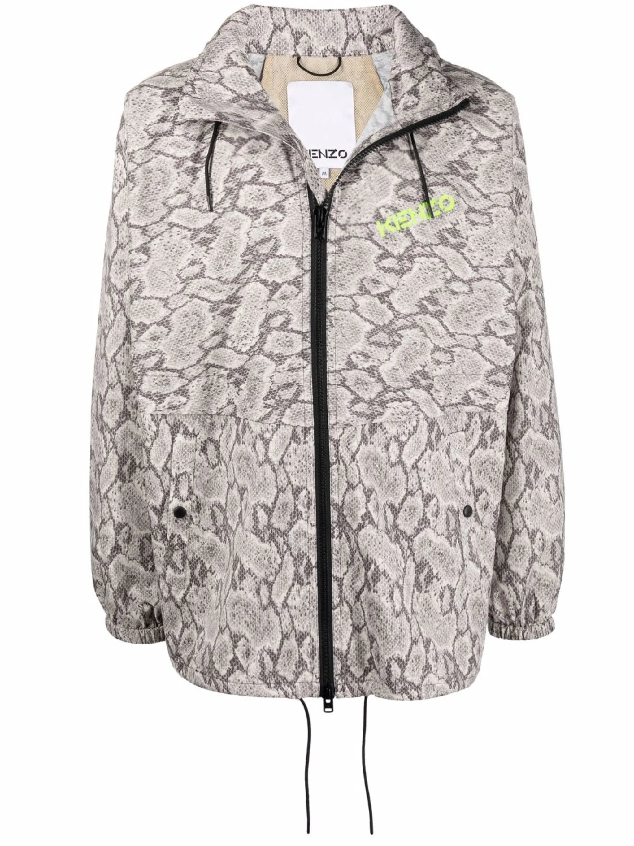 snakeskin print lightweight jacket