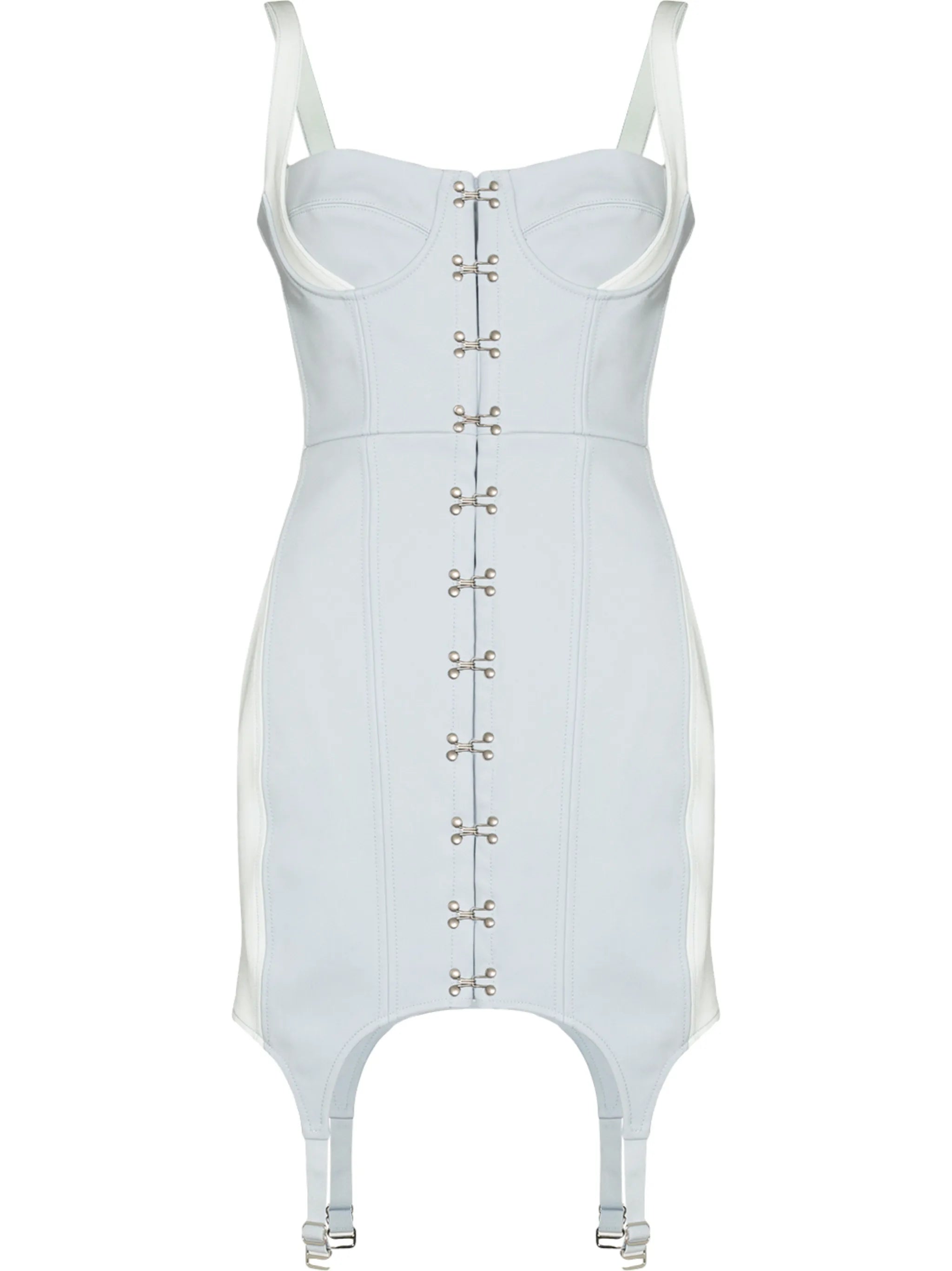 corset-style sweetheart neck dress