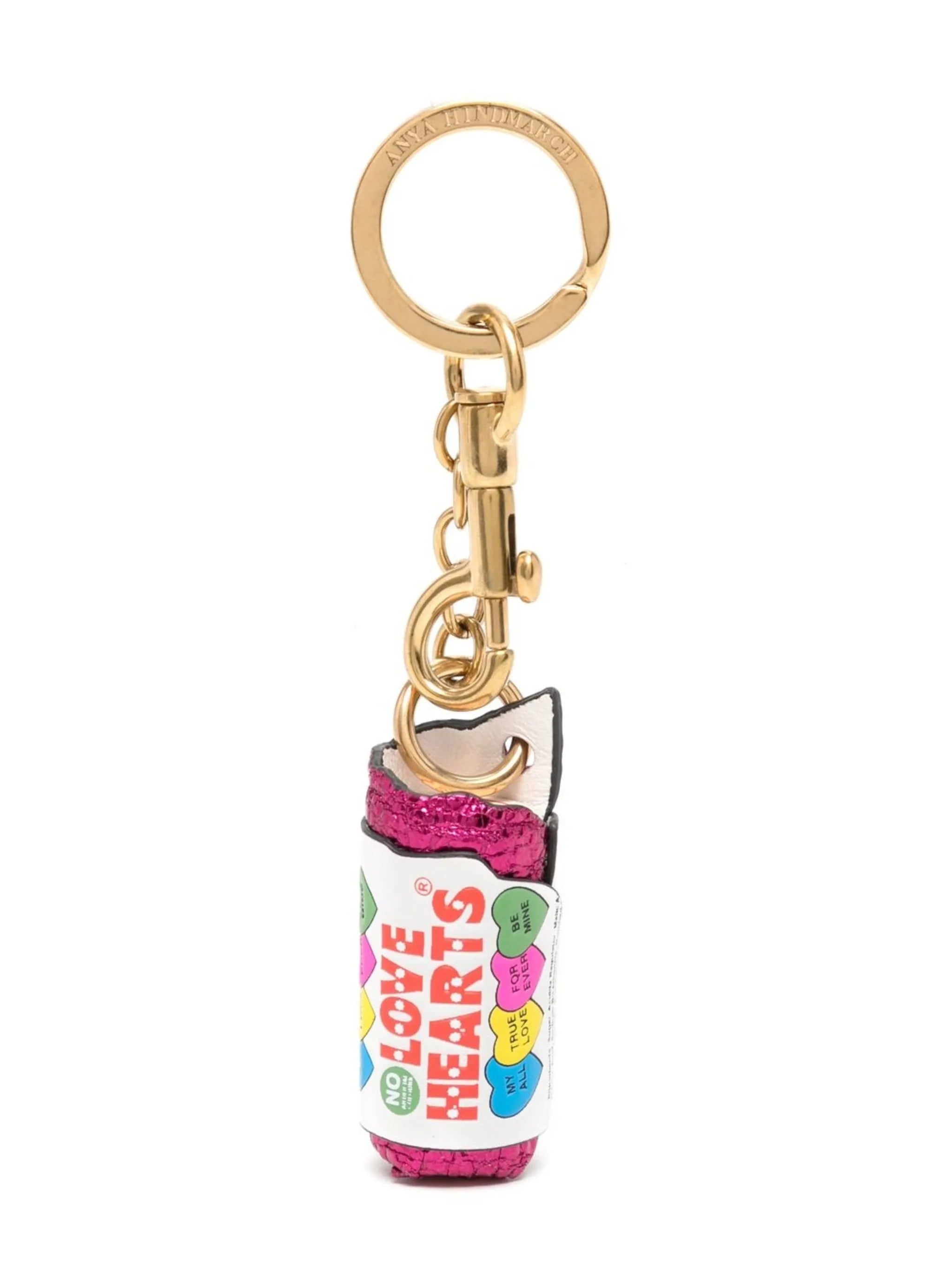 love-hearts leather keyring