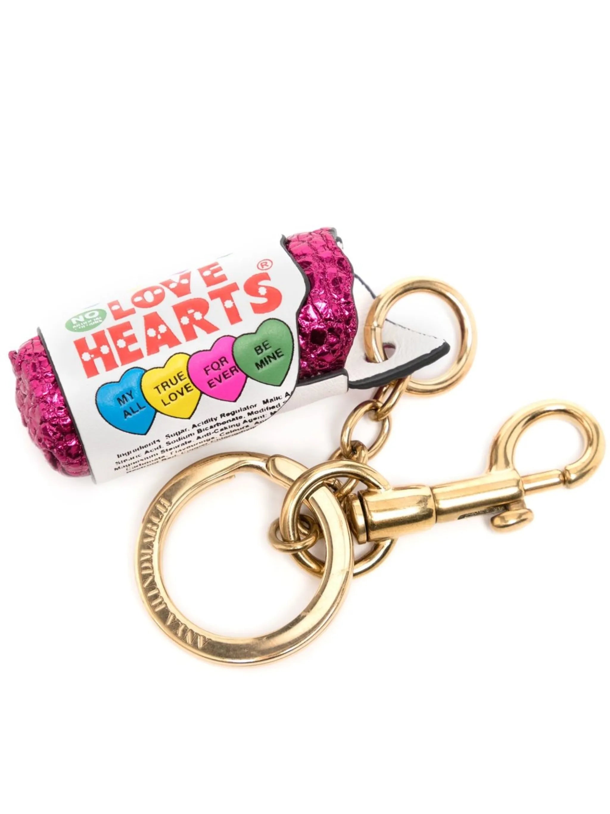 love-hearts leather keyring