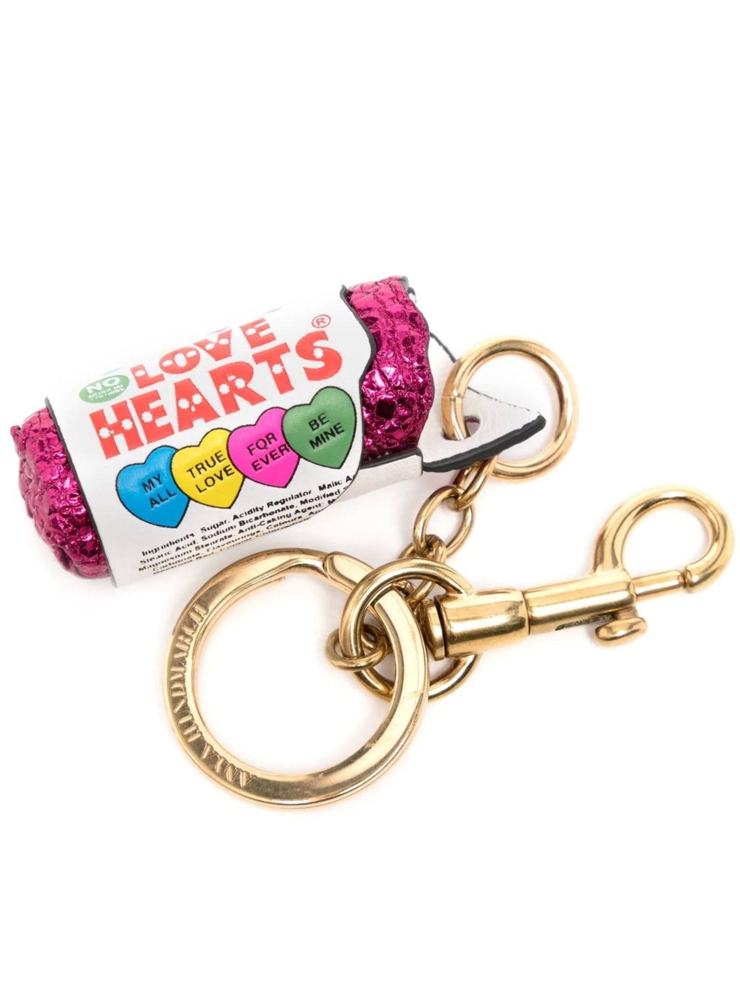 love-hearts leather keyring