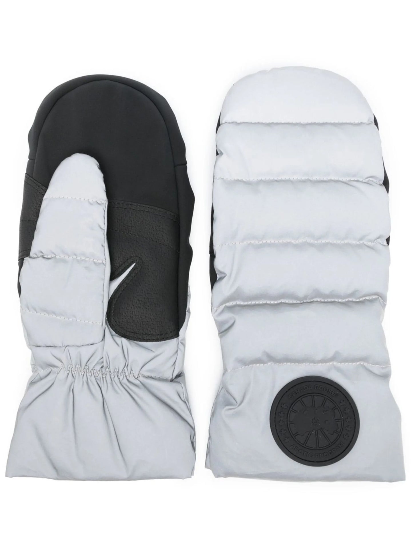 padded-panel detail logo gloves