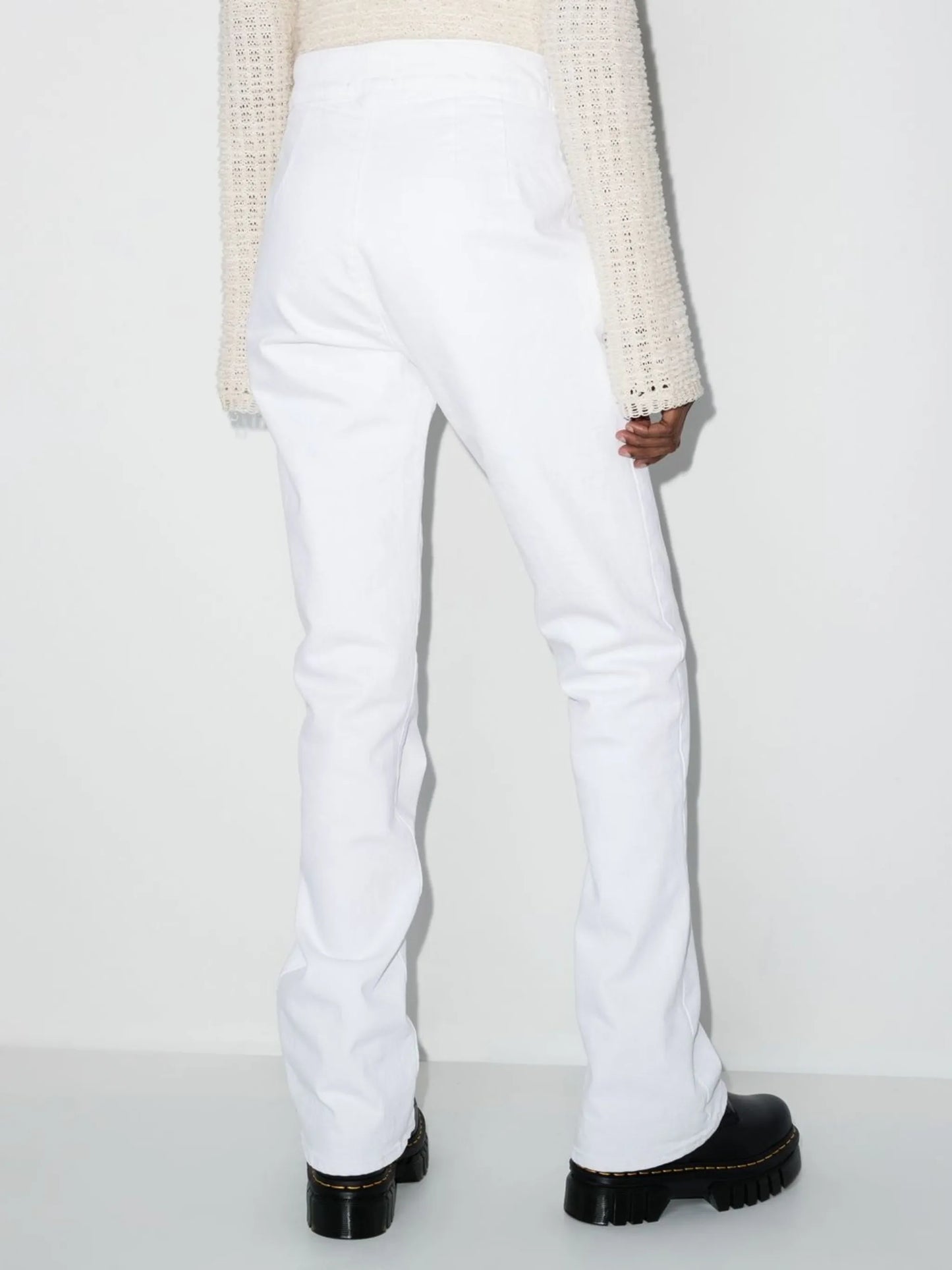 straight-leg denim jeans