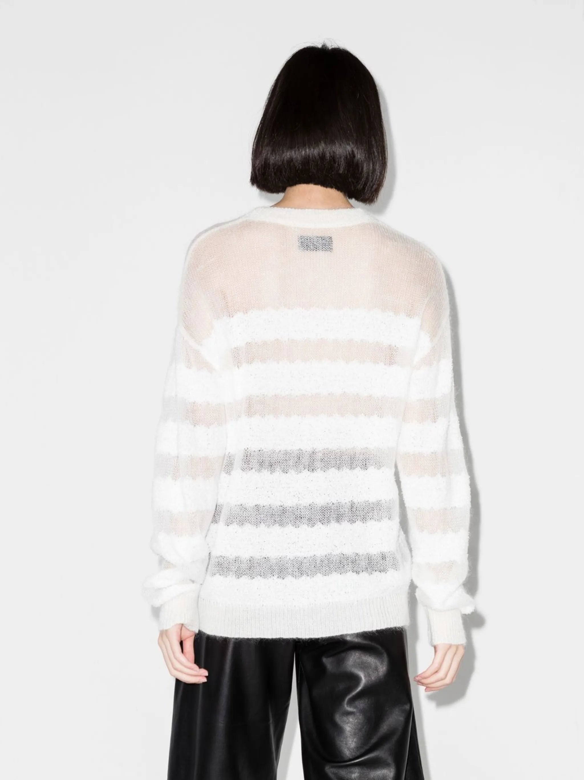 Agatha striped knitted top