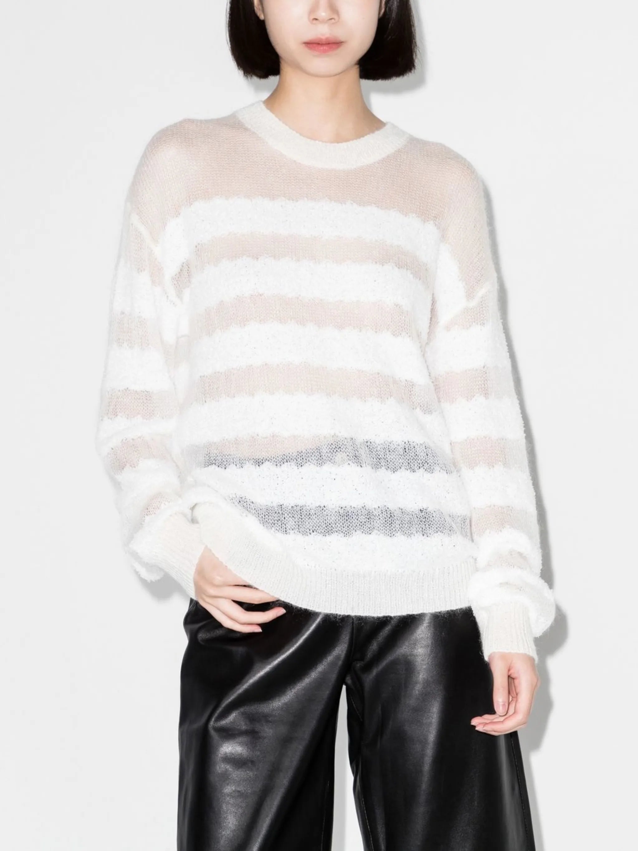 Agatha striped knitted top