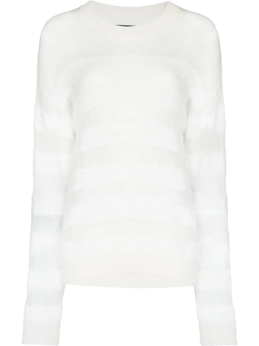 Agatha striped knitted top