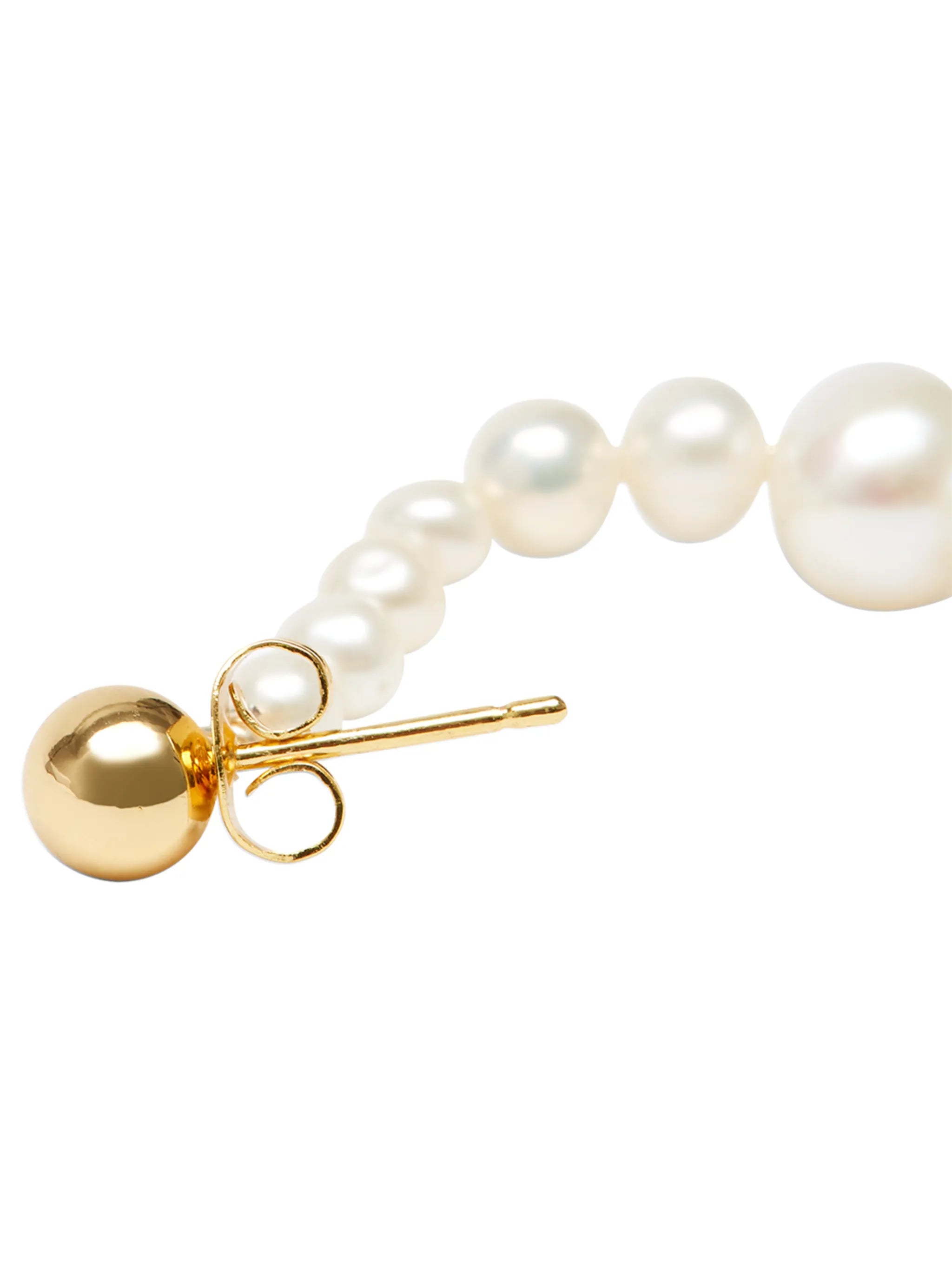 Netta wave pearl drop earring