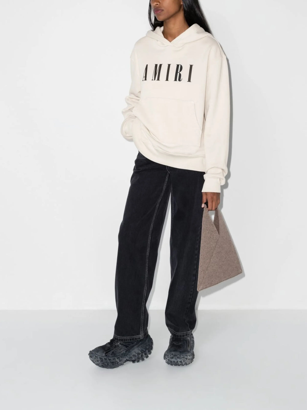 logo-print cotton hoodie