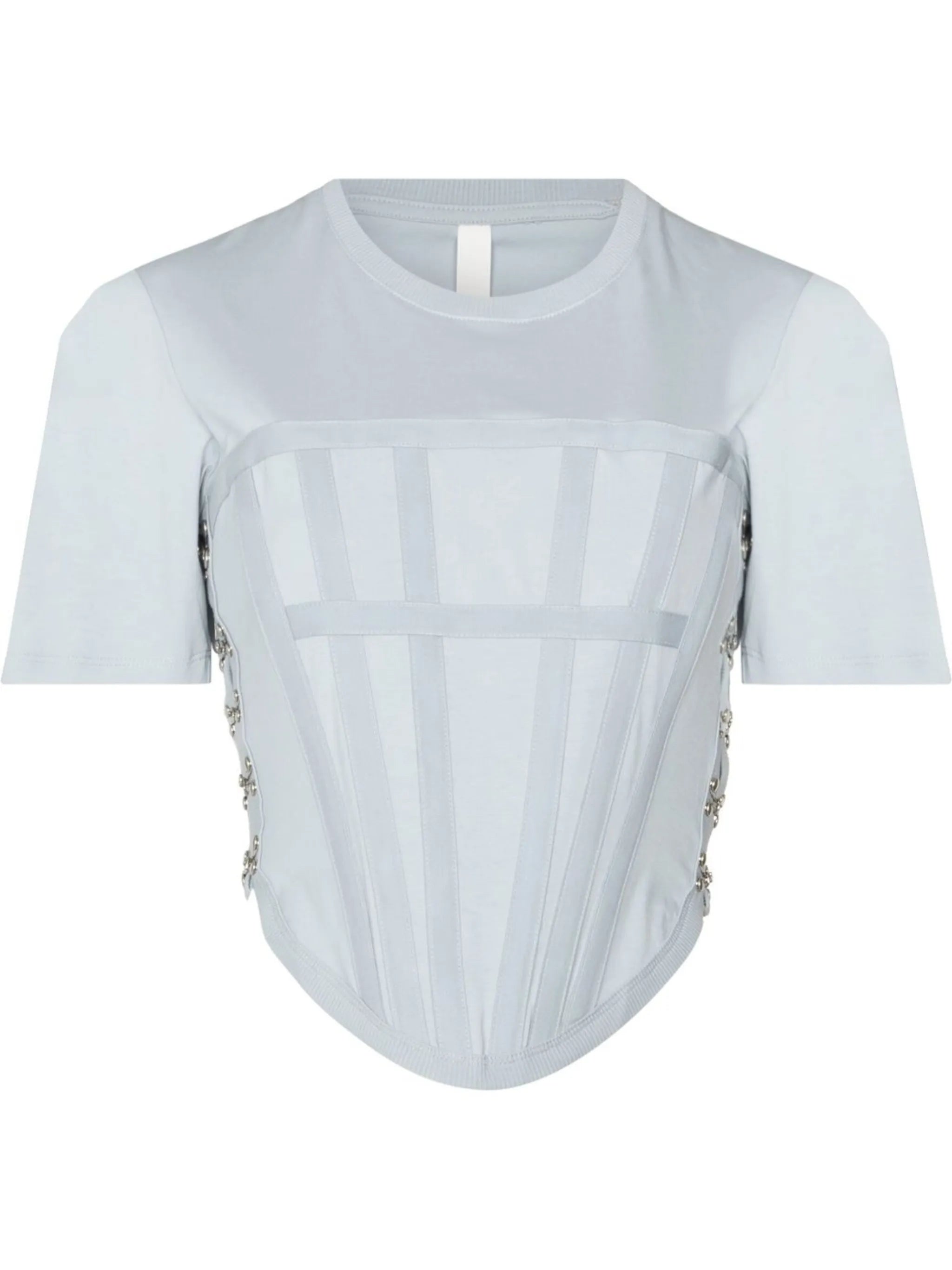 crew neck cropped corset top