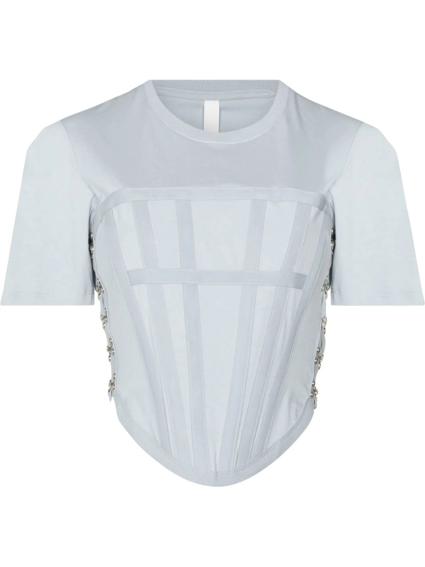 crew neck cropped corset top
