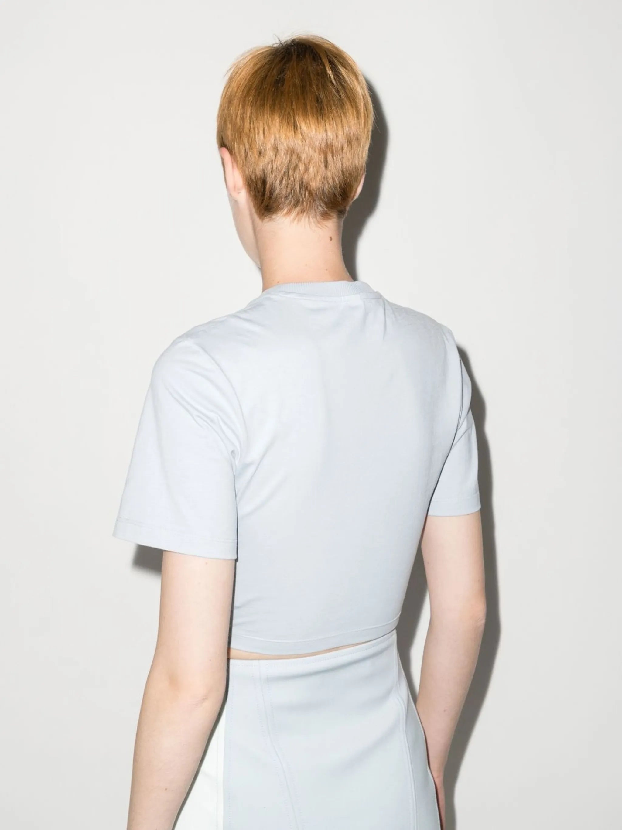 crew neck cropped corset top