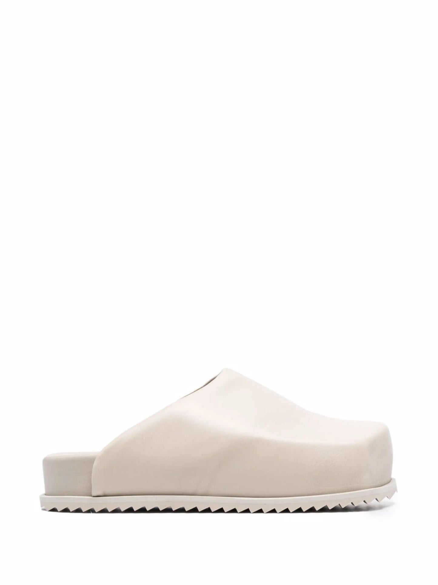 Truck faux leather mules