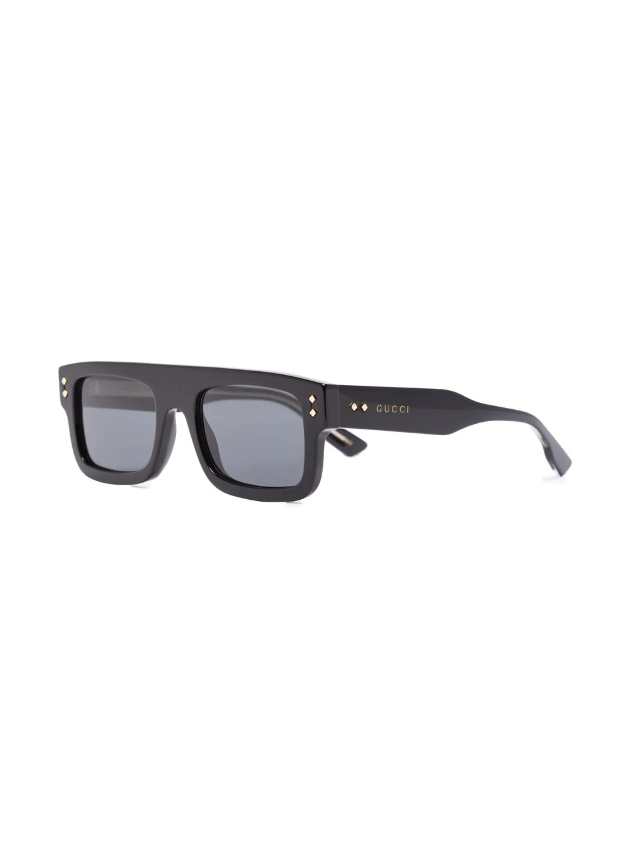 logo print square-frame sunglasses