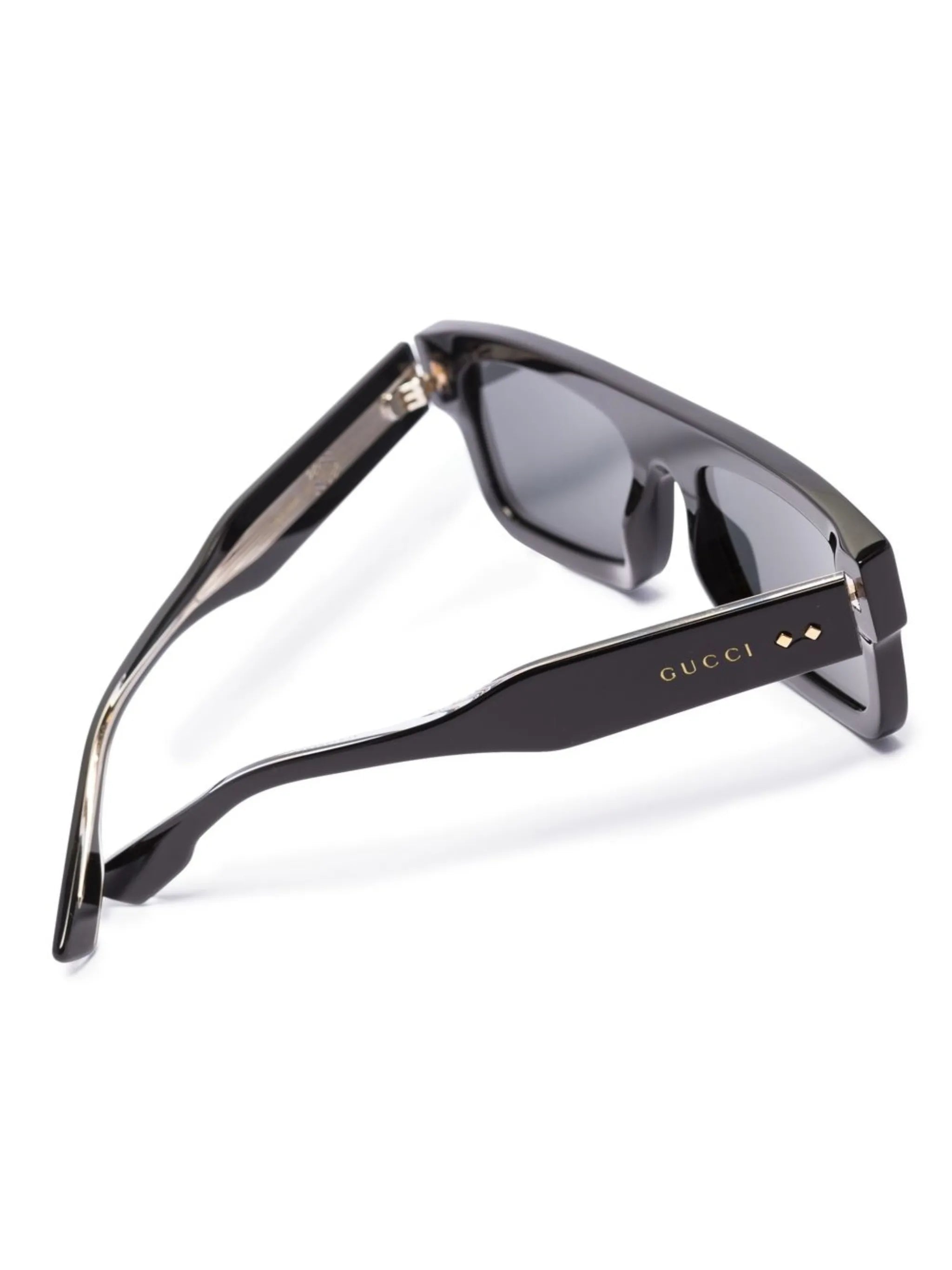 logo print square-frame sunglasses