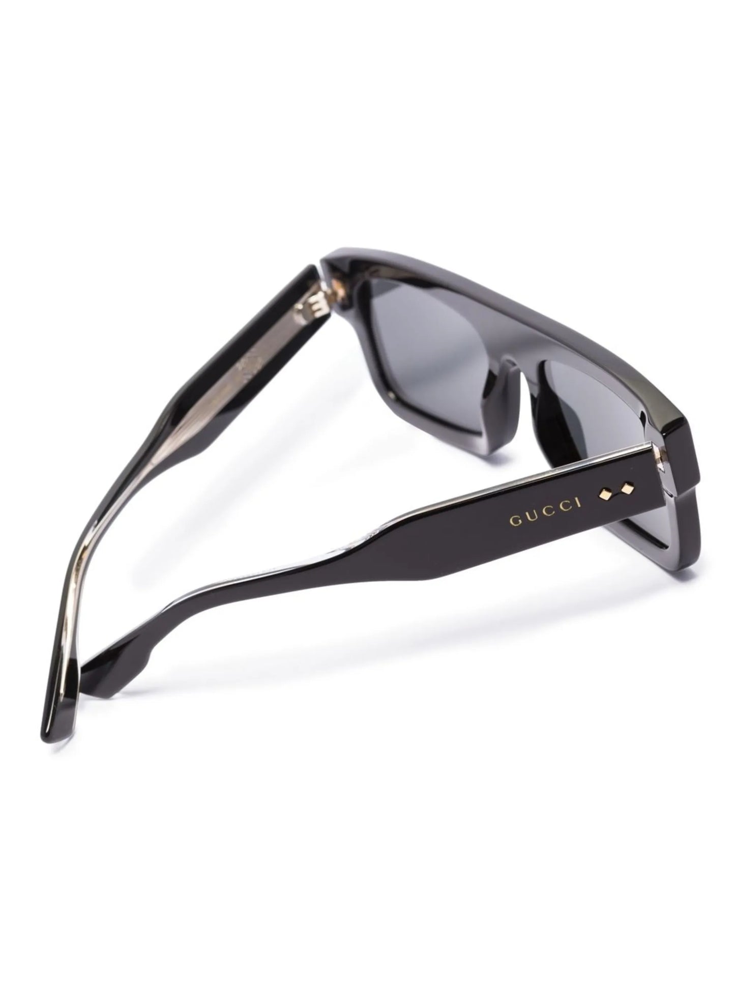 logo print square-frame sunglasses