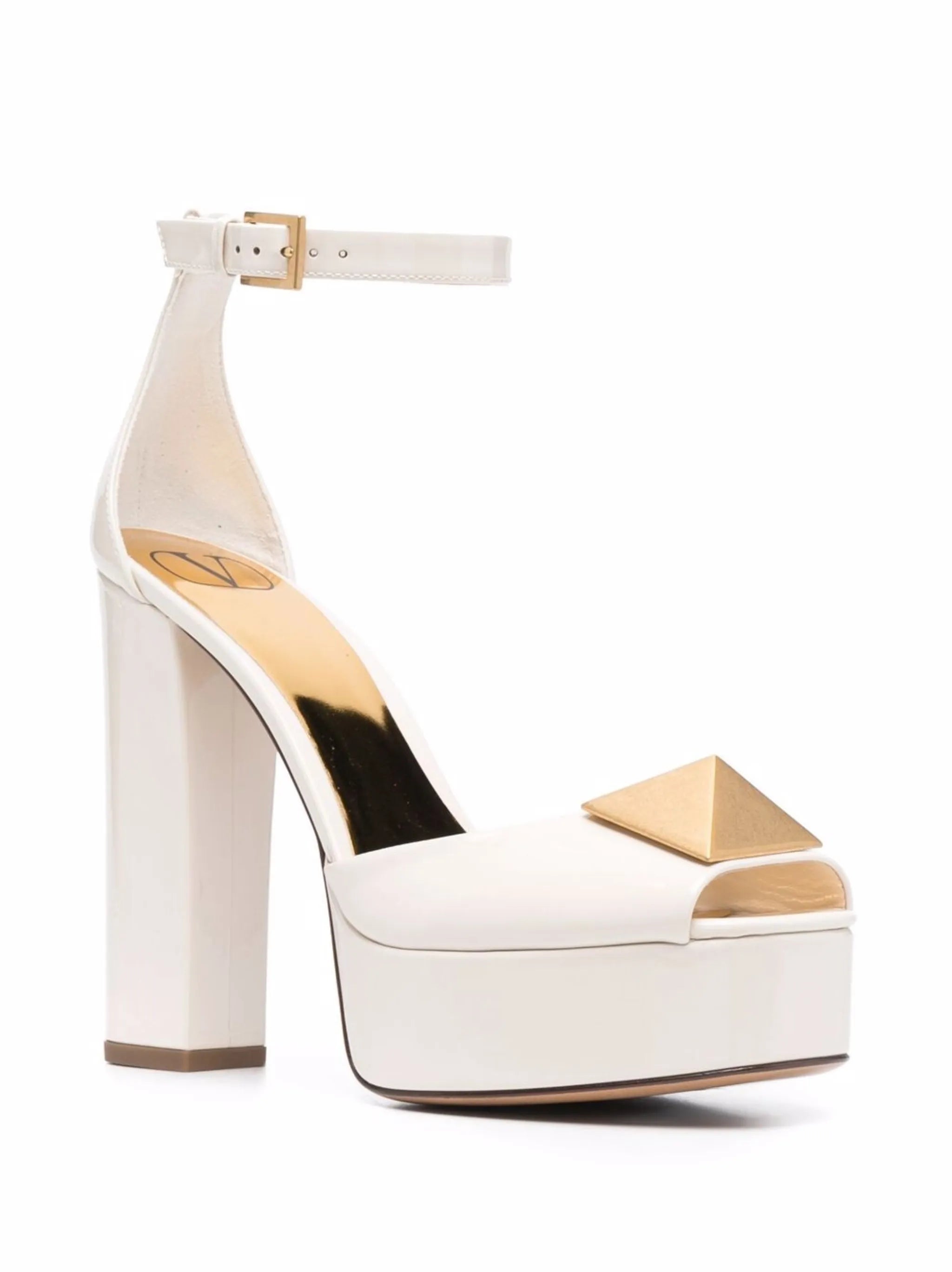 One Stud patent leather platform sandals