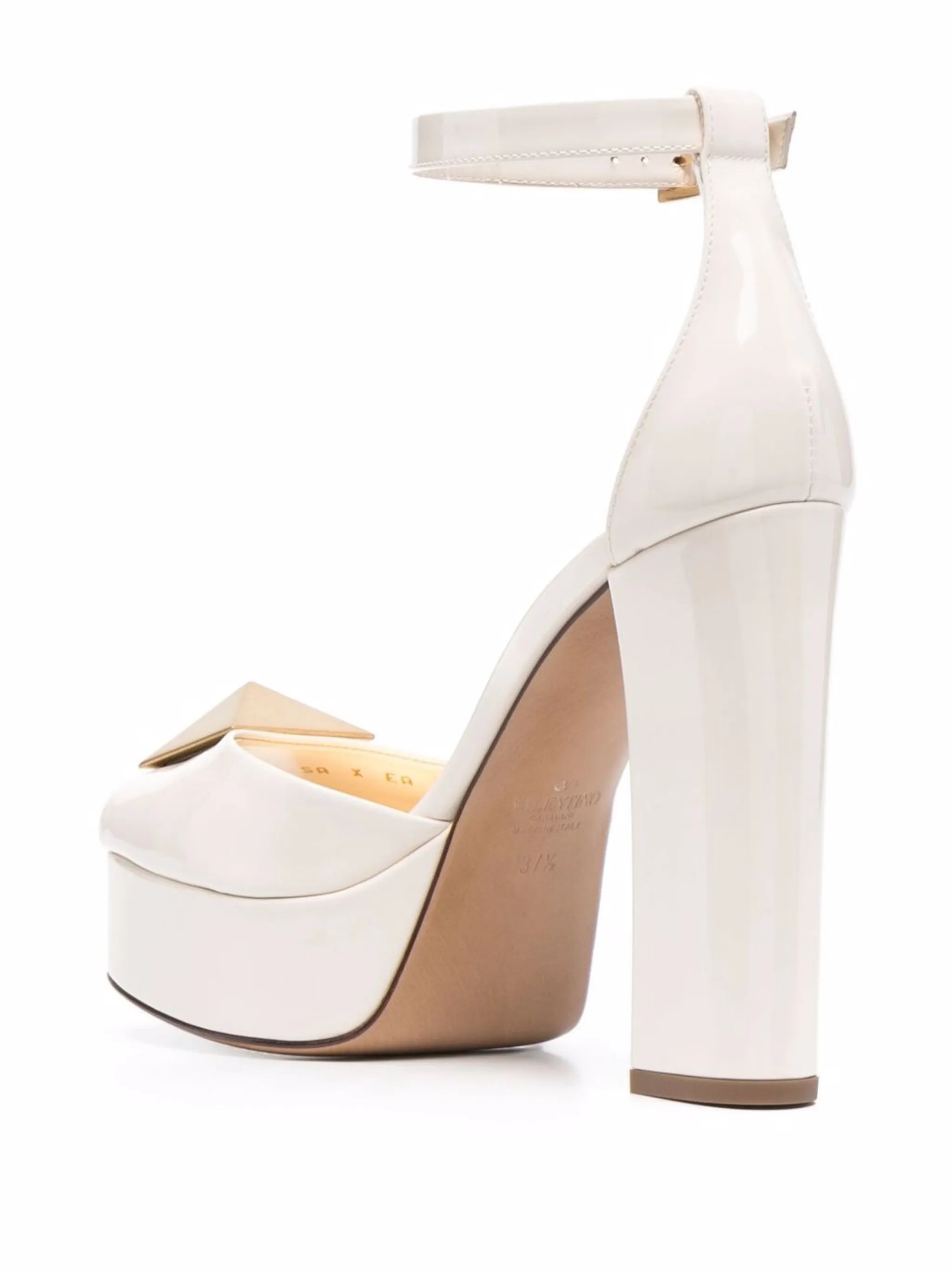One Stud patent leather platform sandals