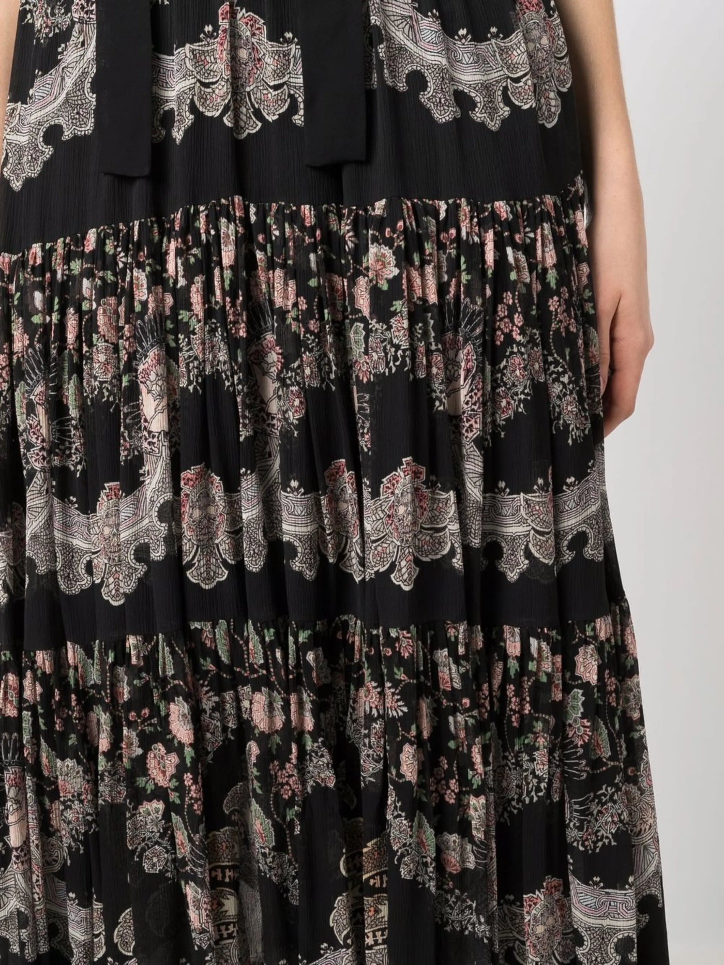 floral-print V-neck dress