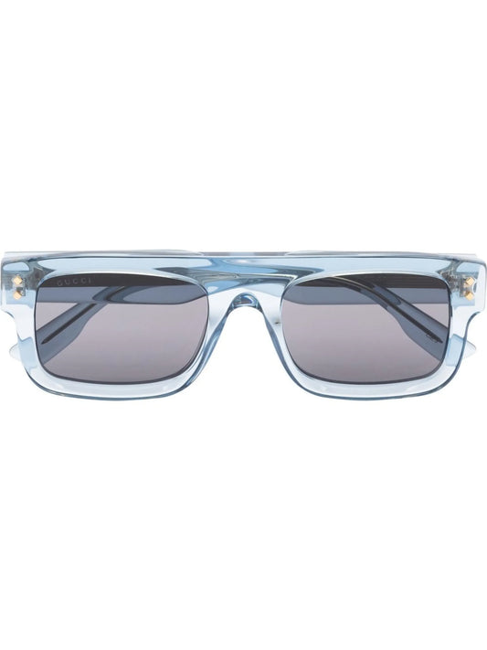 clear square-frame sunglasses