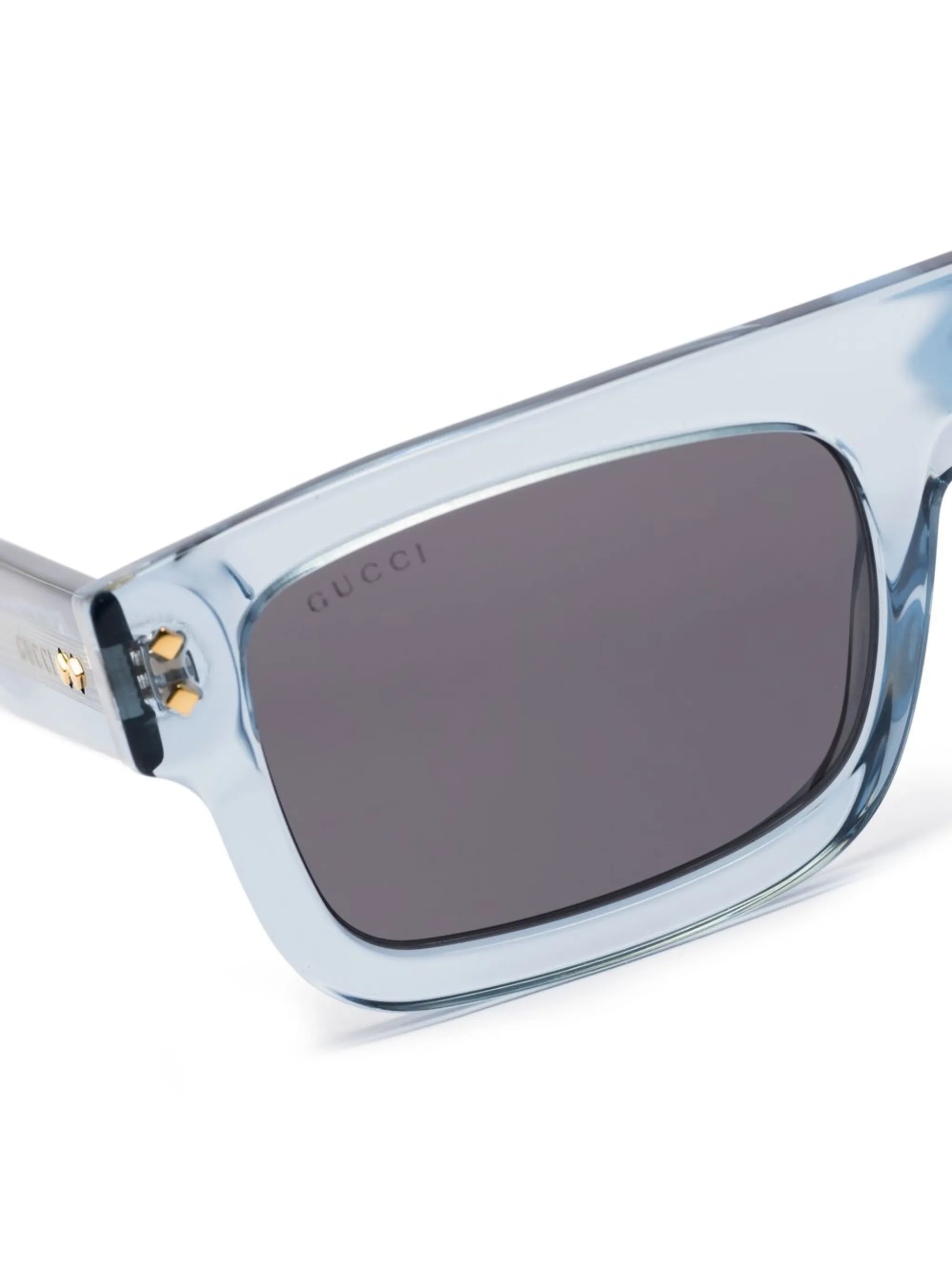 clear square-frame sunglasses