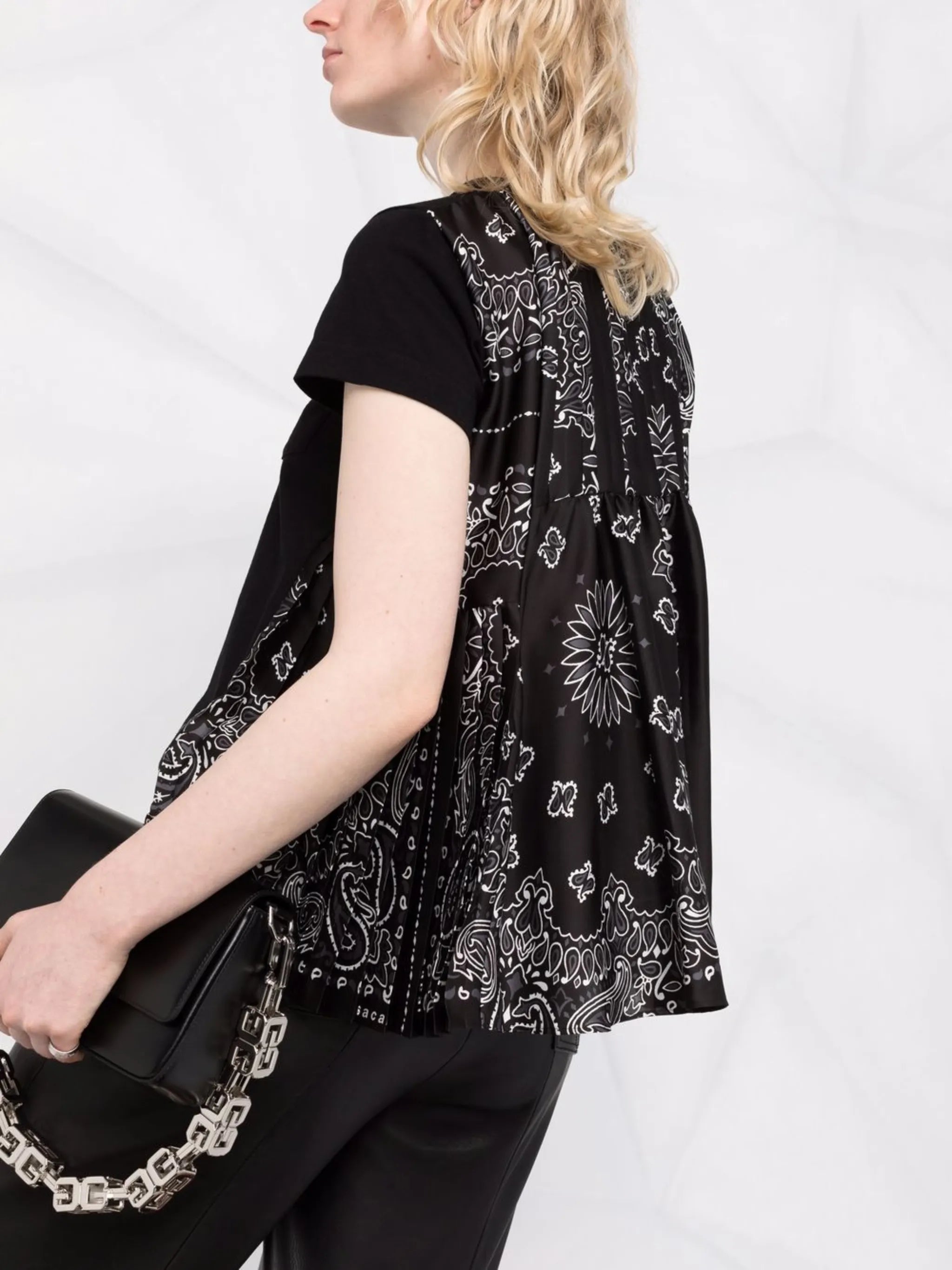 bandana-print panelled T-shirt