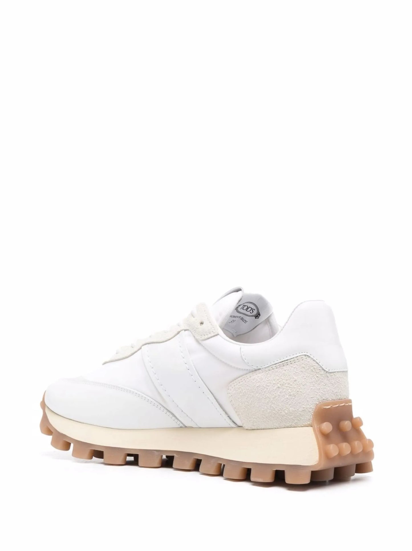 panelled lace-up sneakers