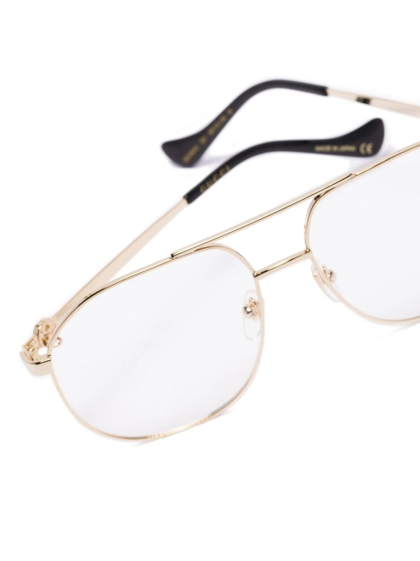 logo-plaque pilot-frame glasses