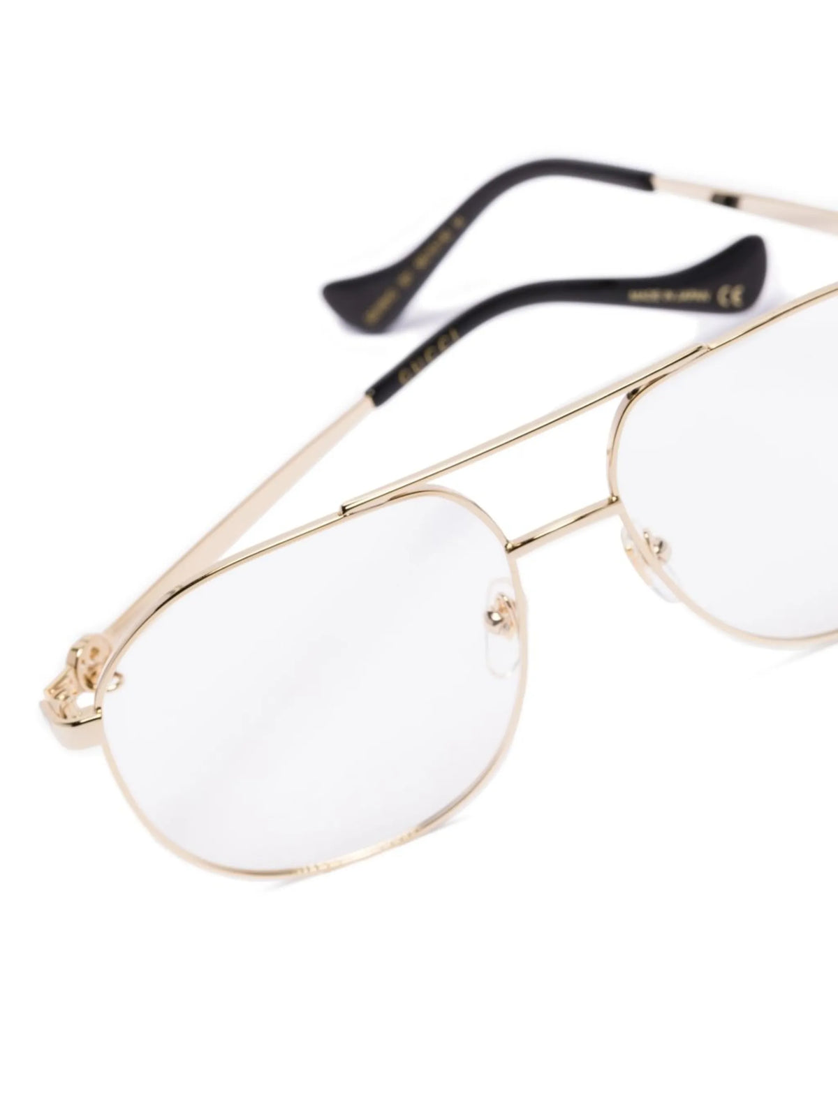 logo-plaque pilot-frame glasses