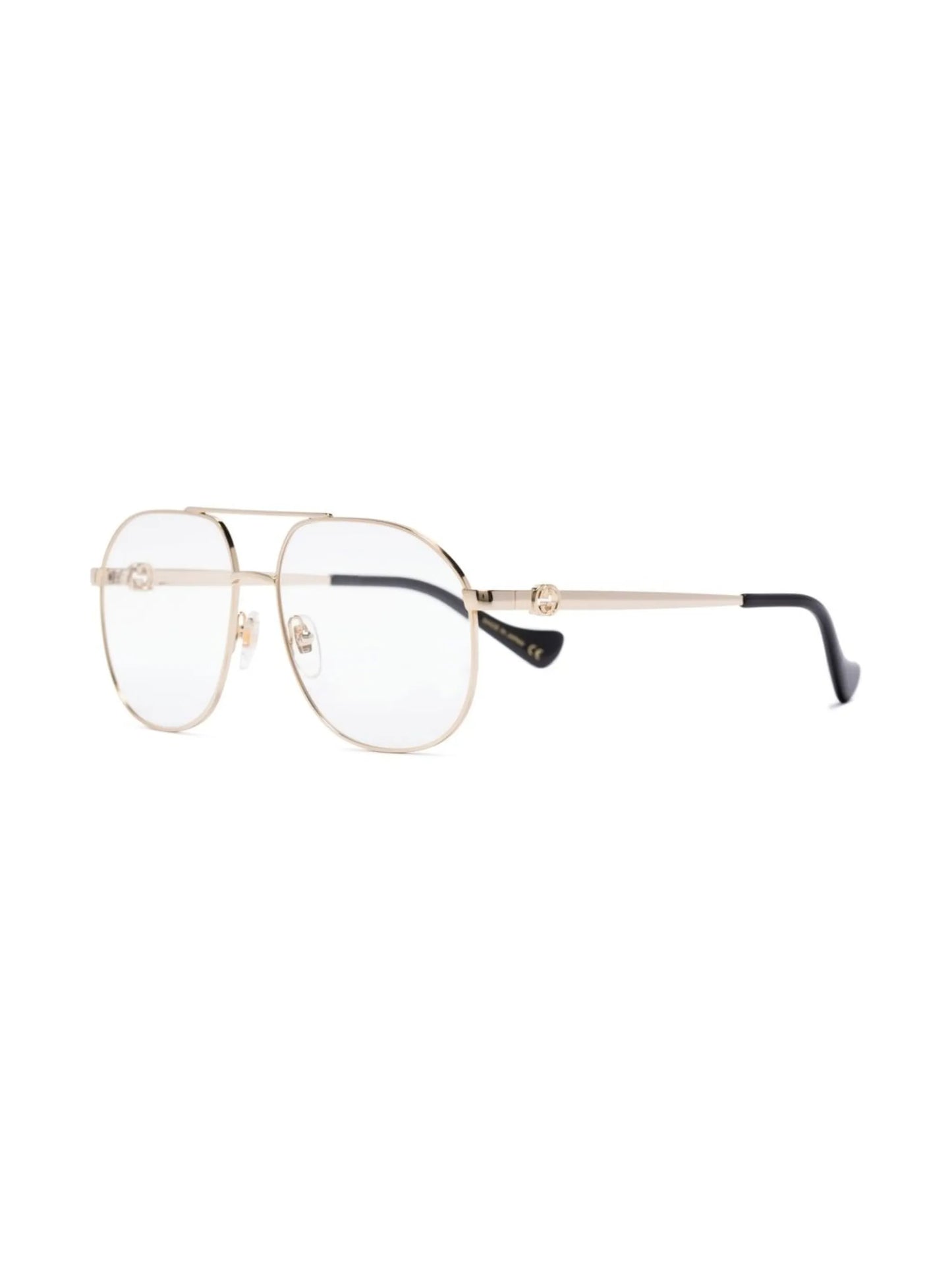 logo-plaque pilot-frame glasses