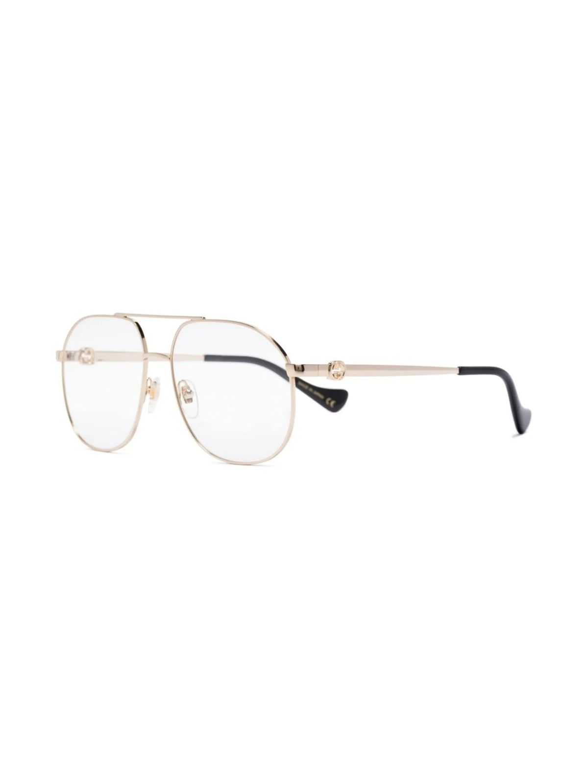 logo-plaque pilot-frame glasses