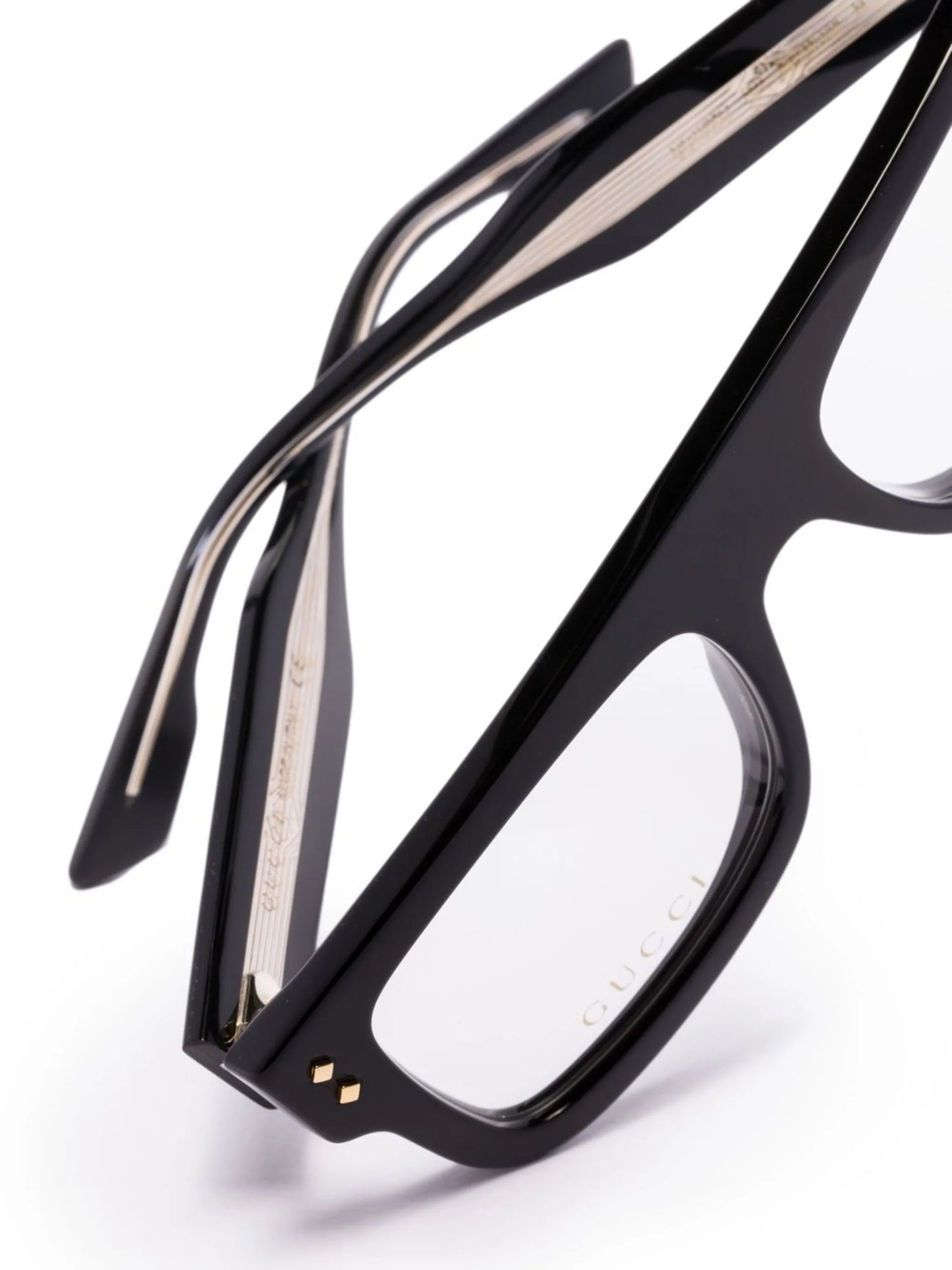 logo-print square-frame glasses
